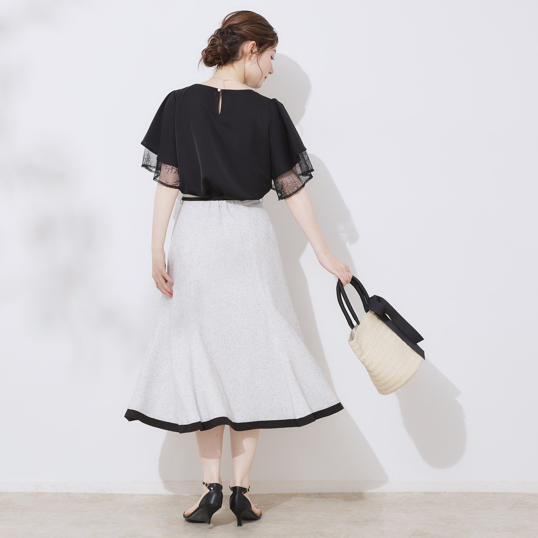 Couture broach「【マシンウォッシャブル・一枚で着映える】レース重ねフレアブラウス」|シャツ・ブラウス|