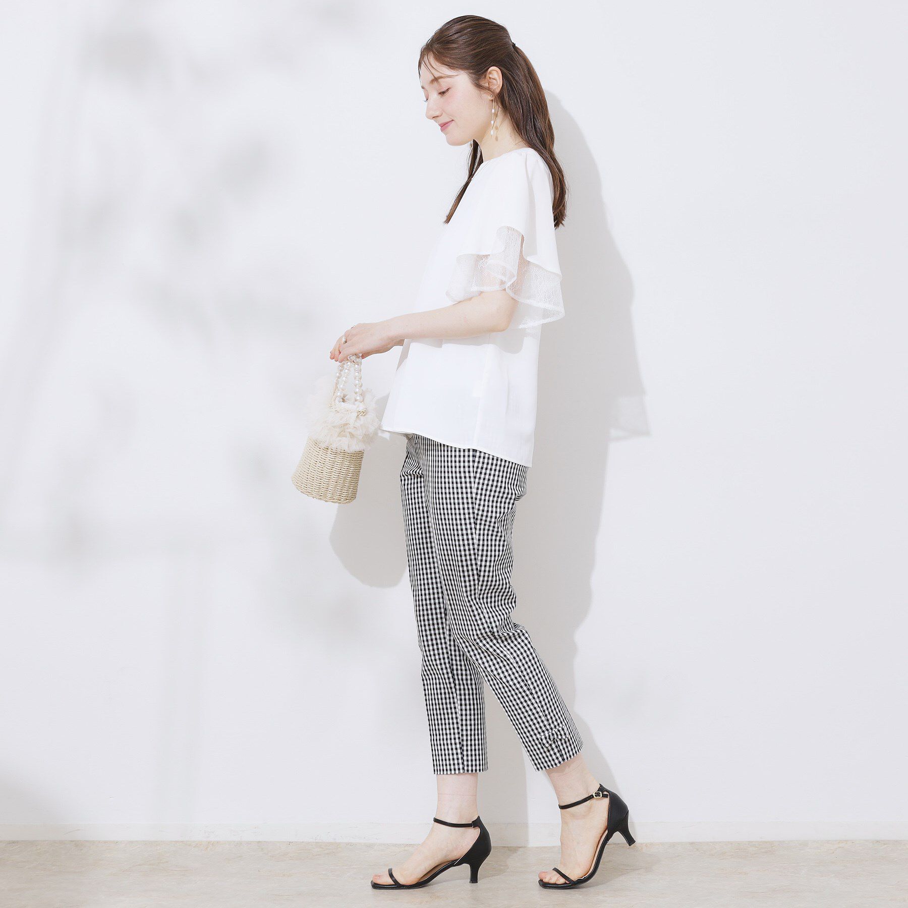 Couture broach「【マシンウォッシャブル・一枚で着映える】レース重ねフレアブラウス」|シャツ・ブラウス|