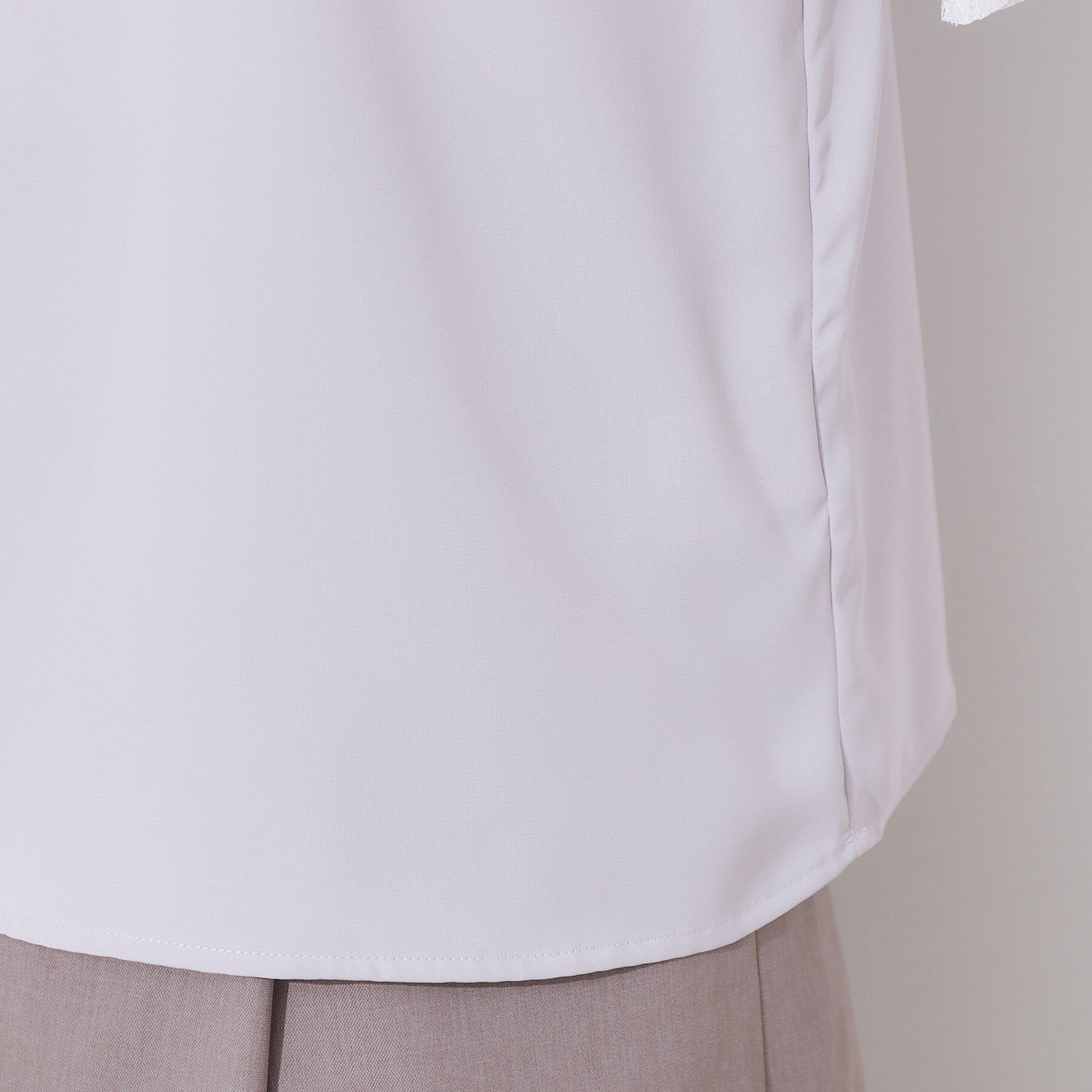 Couture broach「【マシンウォッシャブル・一枚で着映える】レース重ねフレアブラウス」|シャツ・ブラウス|