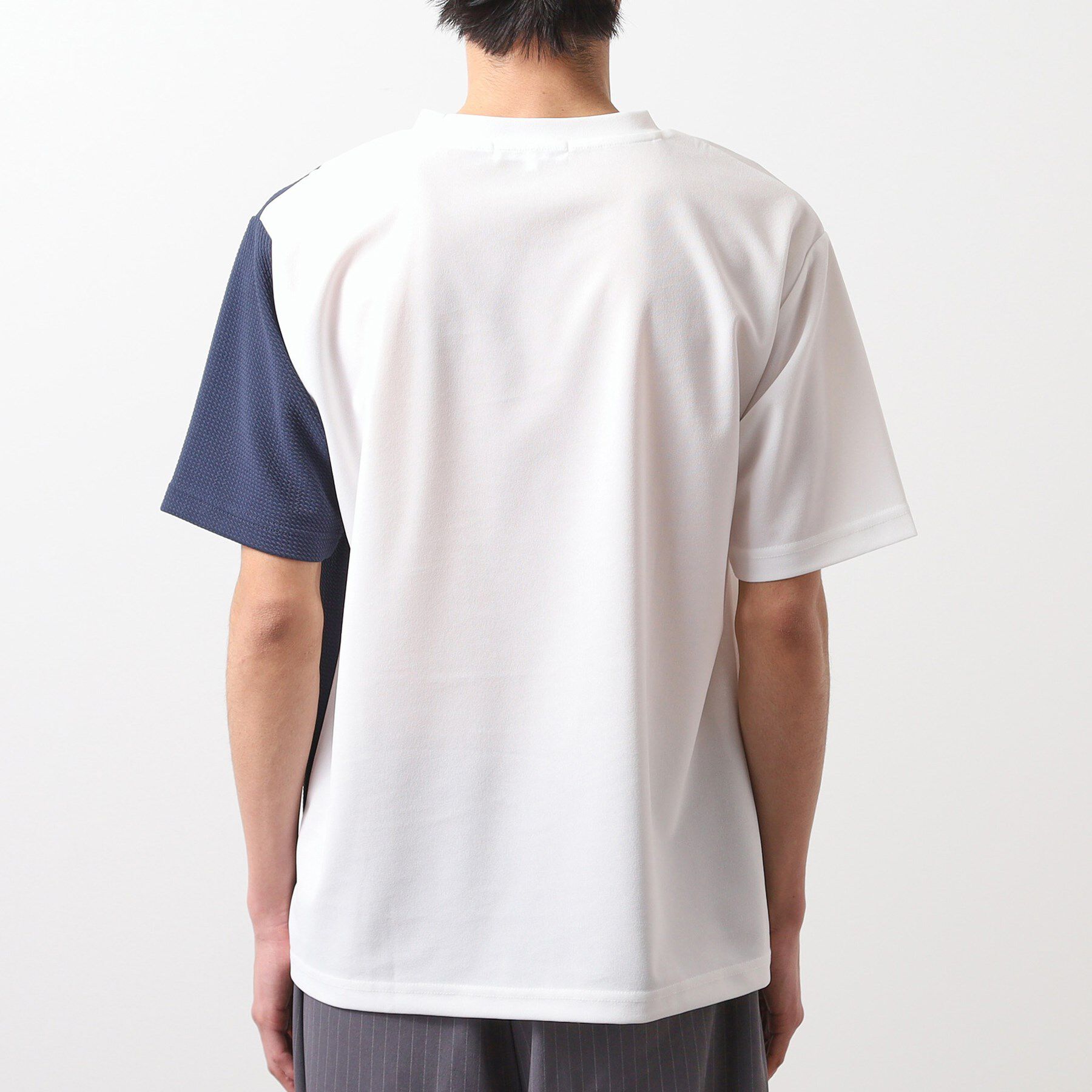 THE SHOP TK「アムンゼン異素材切替半袖Tシャツ」|Tシャツ・カットソー|