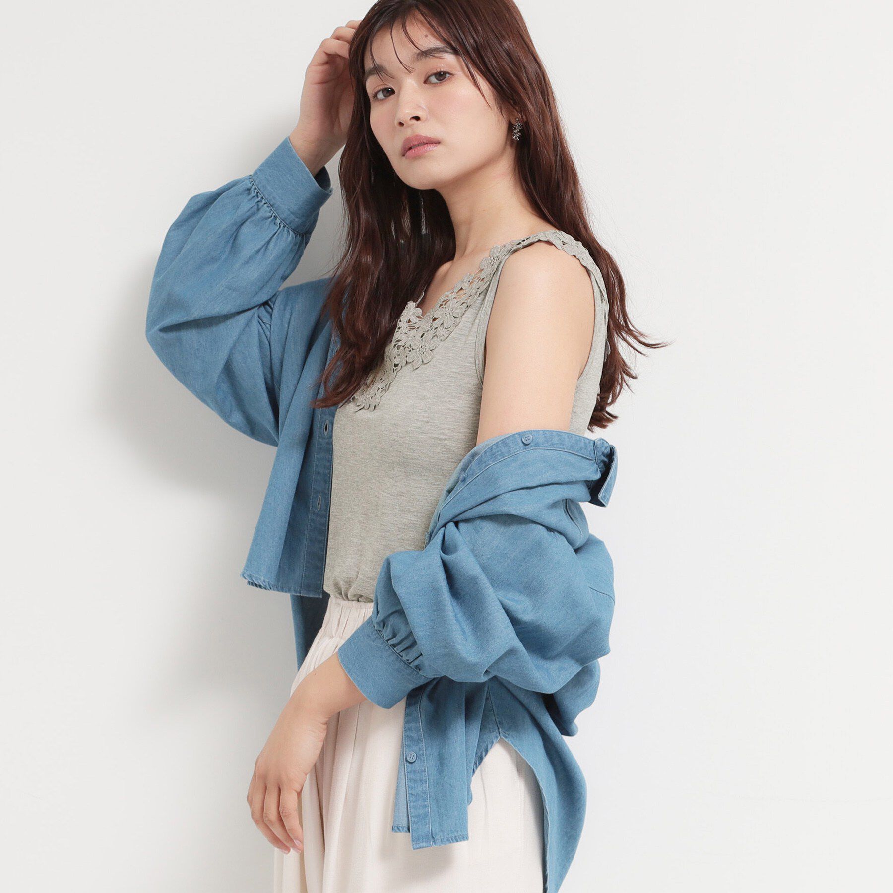 THE SHOP TK「モチーフレースタンク」|キャミソール|