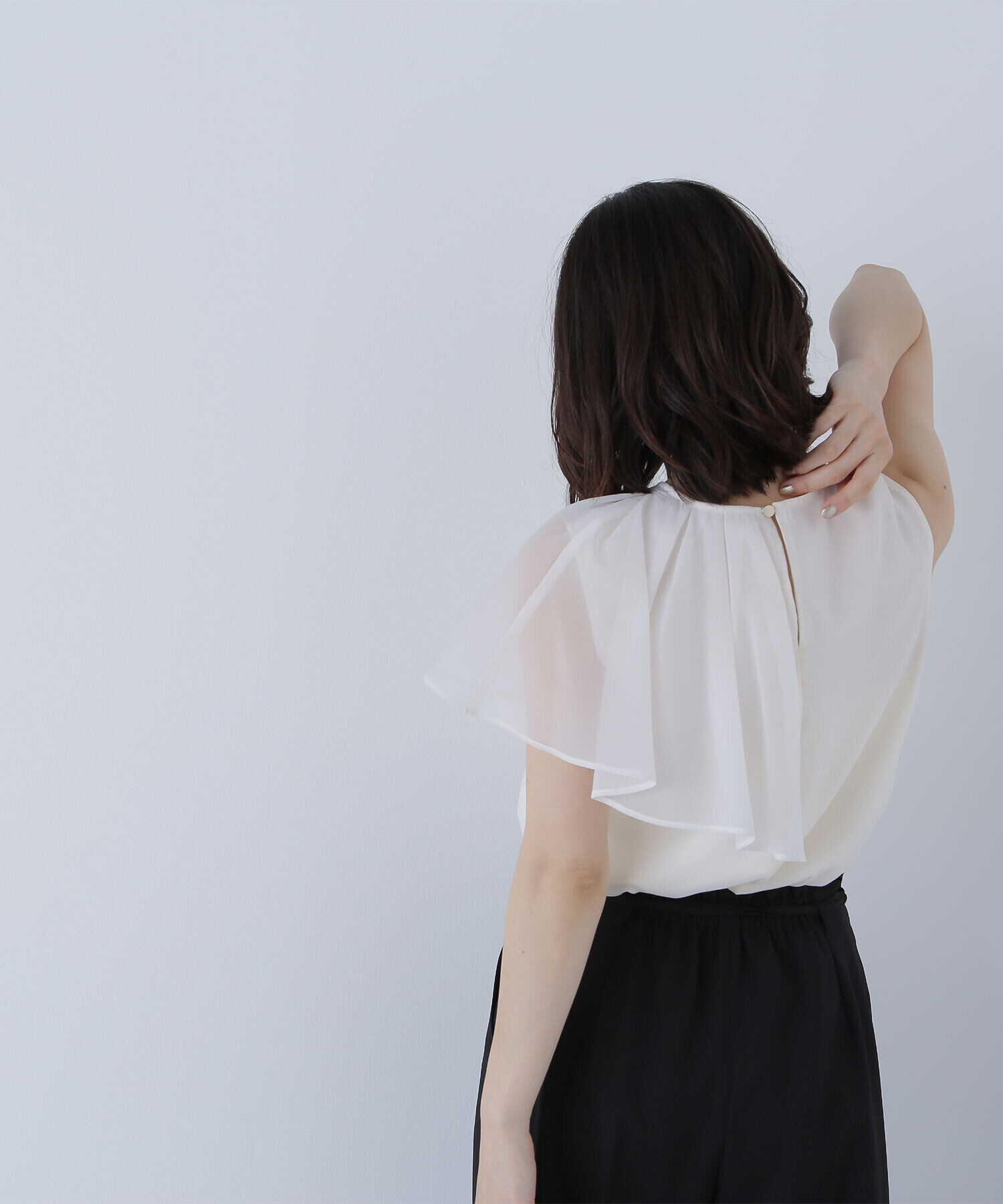  「アシメフリルシアーブラウス」|シャツ・ブラウス|