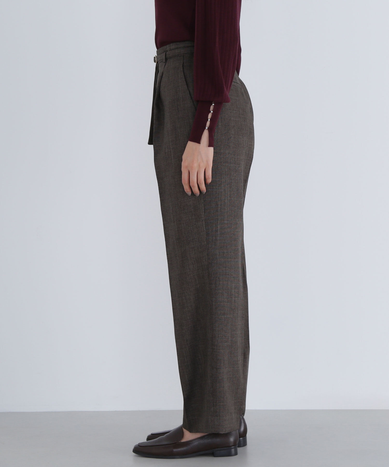  「シャークスキン SETUPストレートテーパードパンツ」|その他|