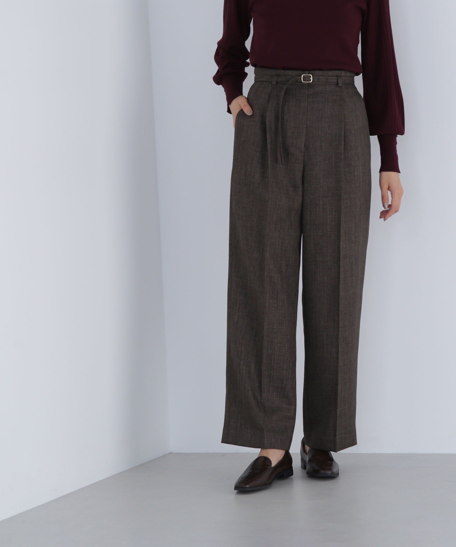  「シャークスキン SETUPストレートテーパードパンツ」|その他|