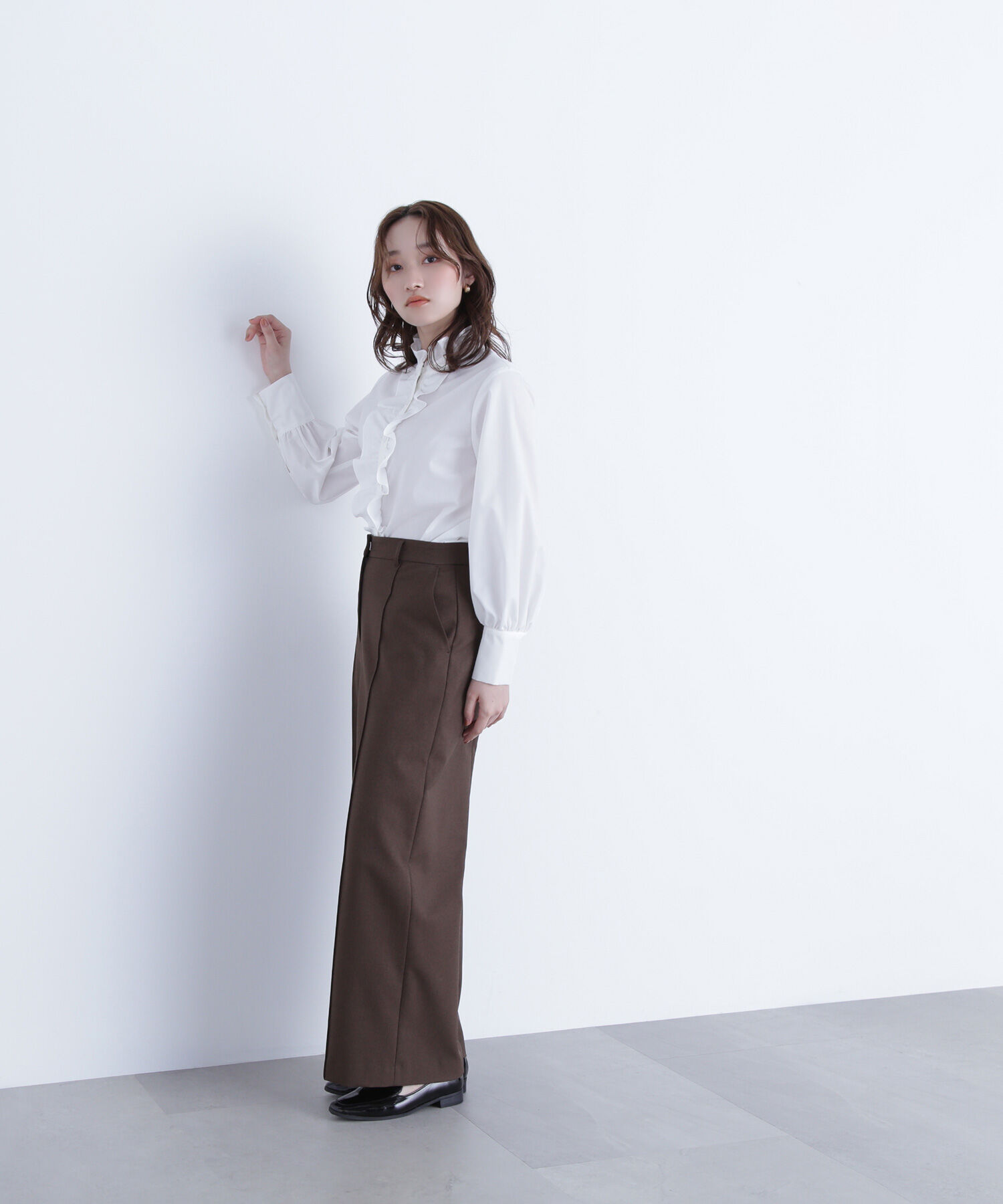  「フロントフリルブラウス」|シャツ・ブラウス|