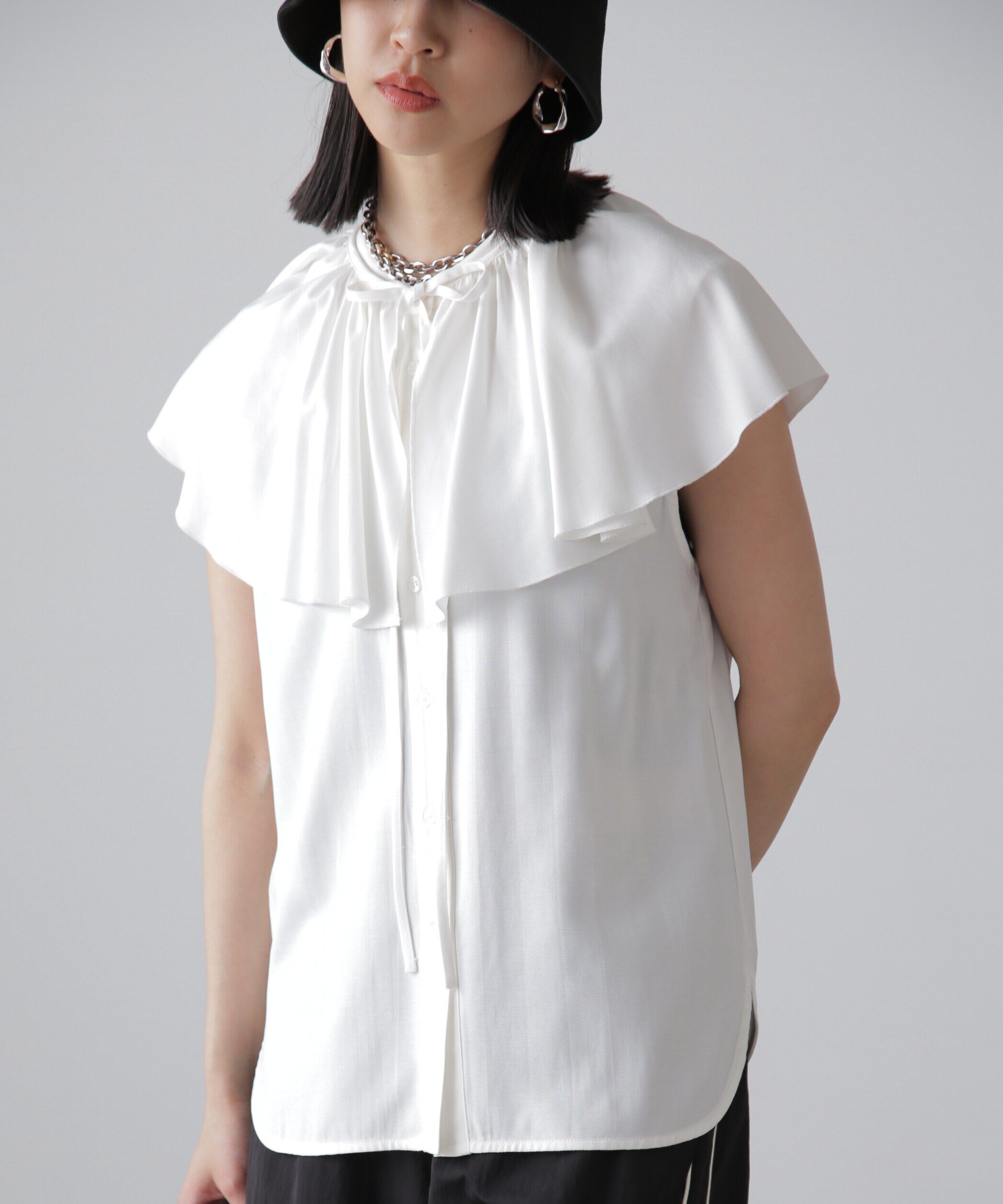  「マルチウェイフリルセットブラウス」|シャツ・ブラウス|