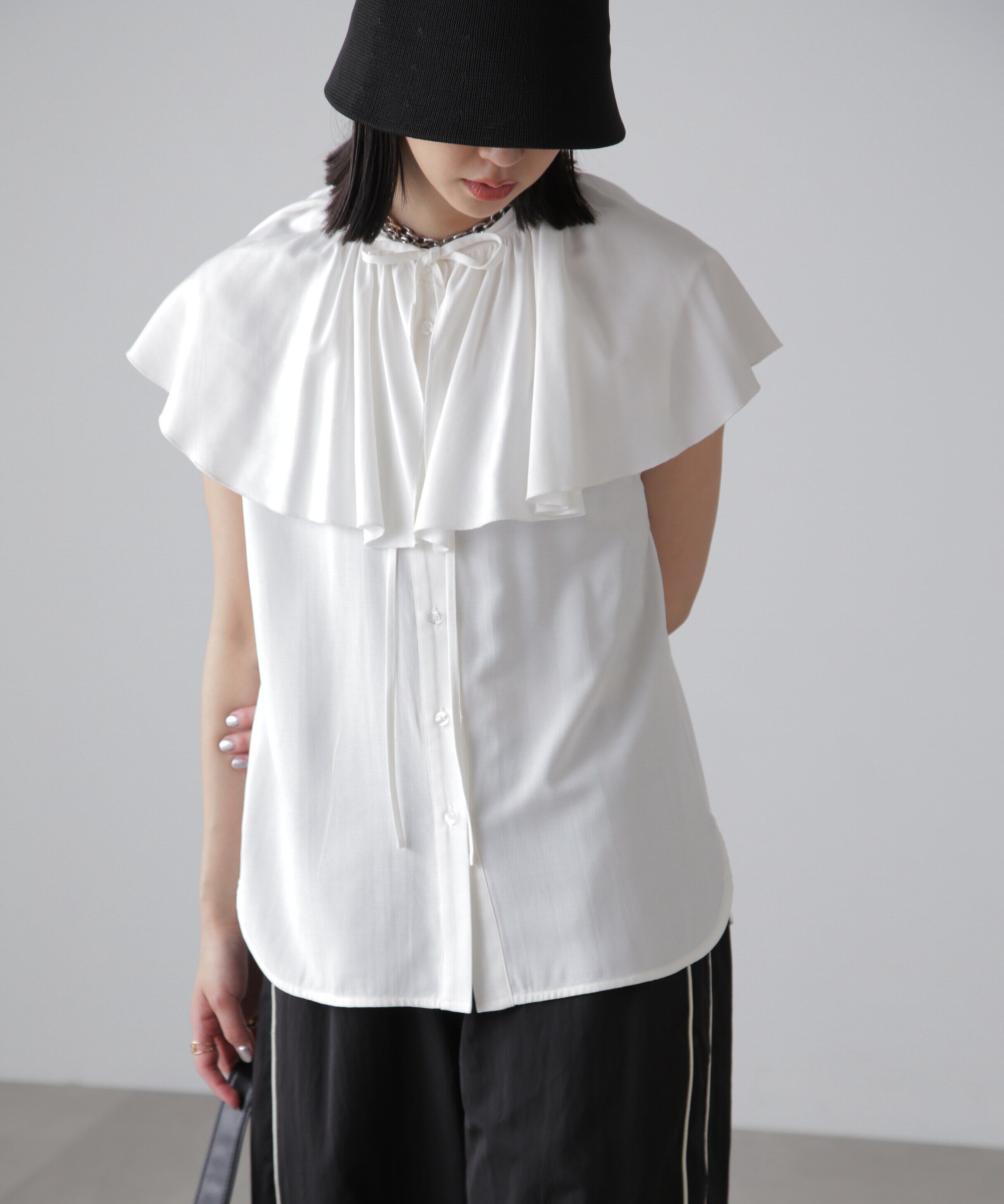  「マルチウェイフリルセットブラウス」|シャツ・ブラウス|