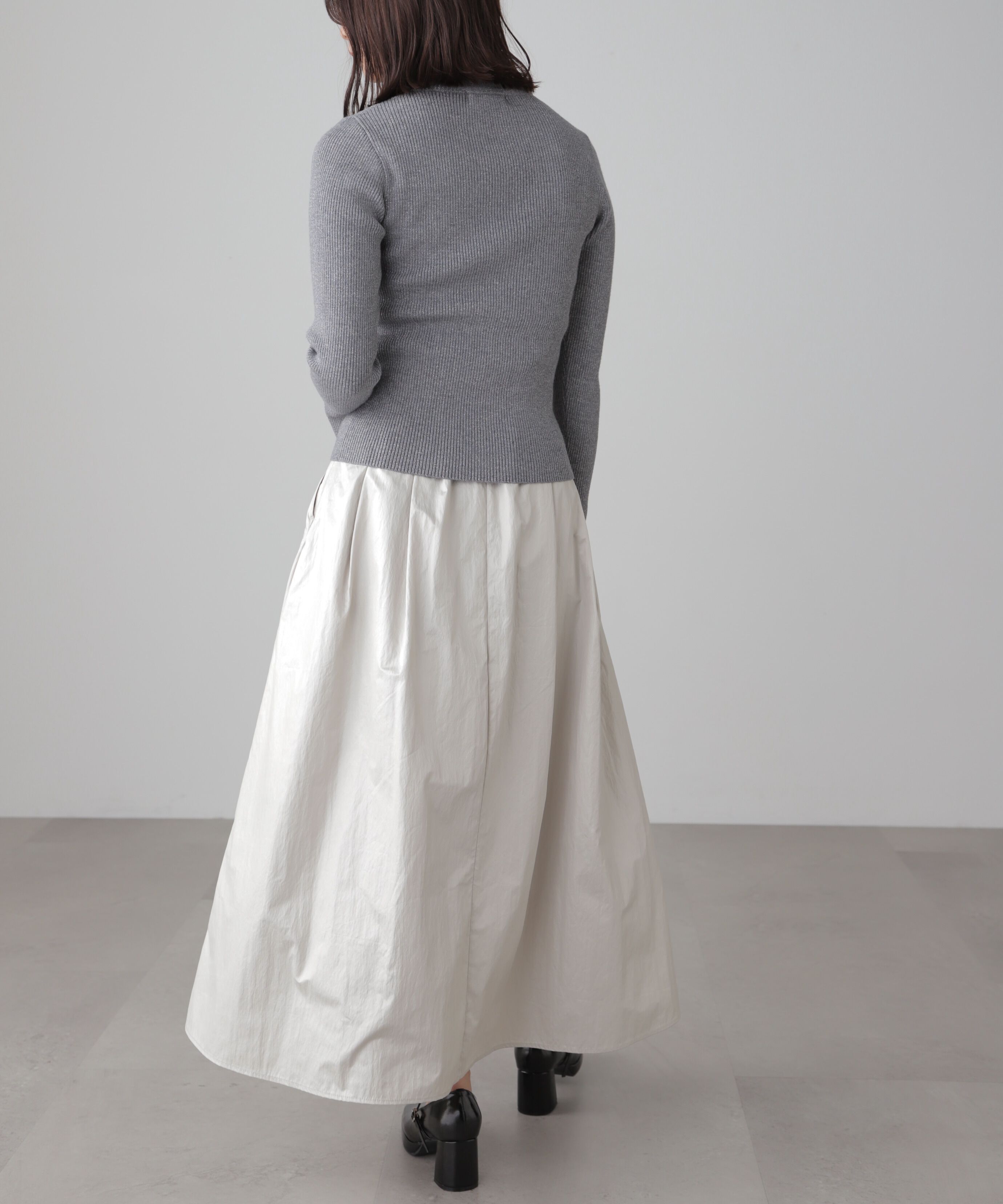  「ラメボトルネックリブニット」|ニット・セーター|