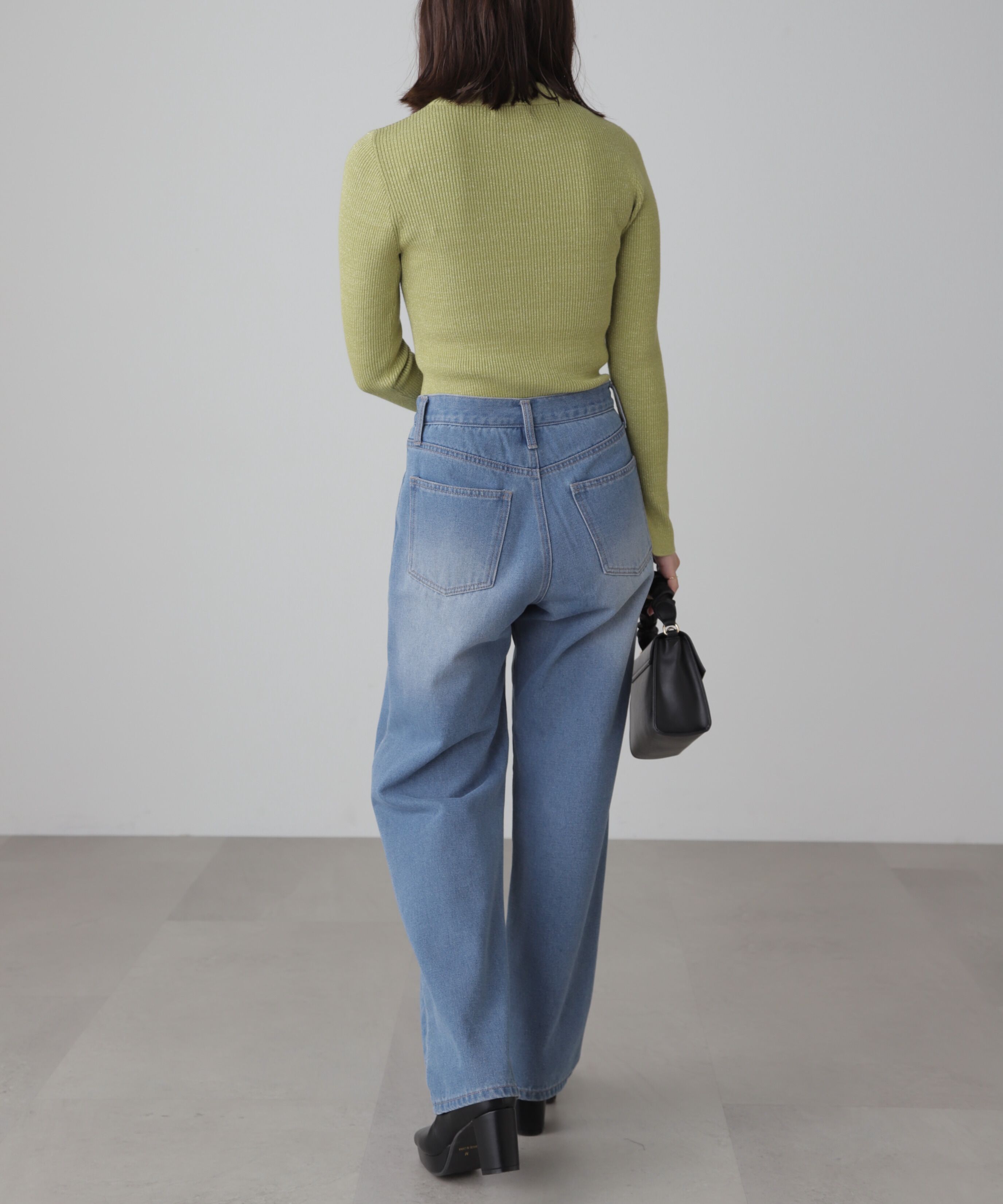  「ラメボトルネックリブニット」|ニット・セーター|