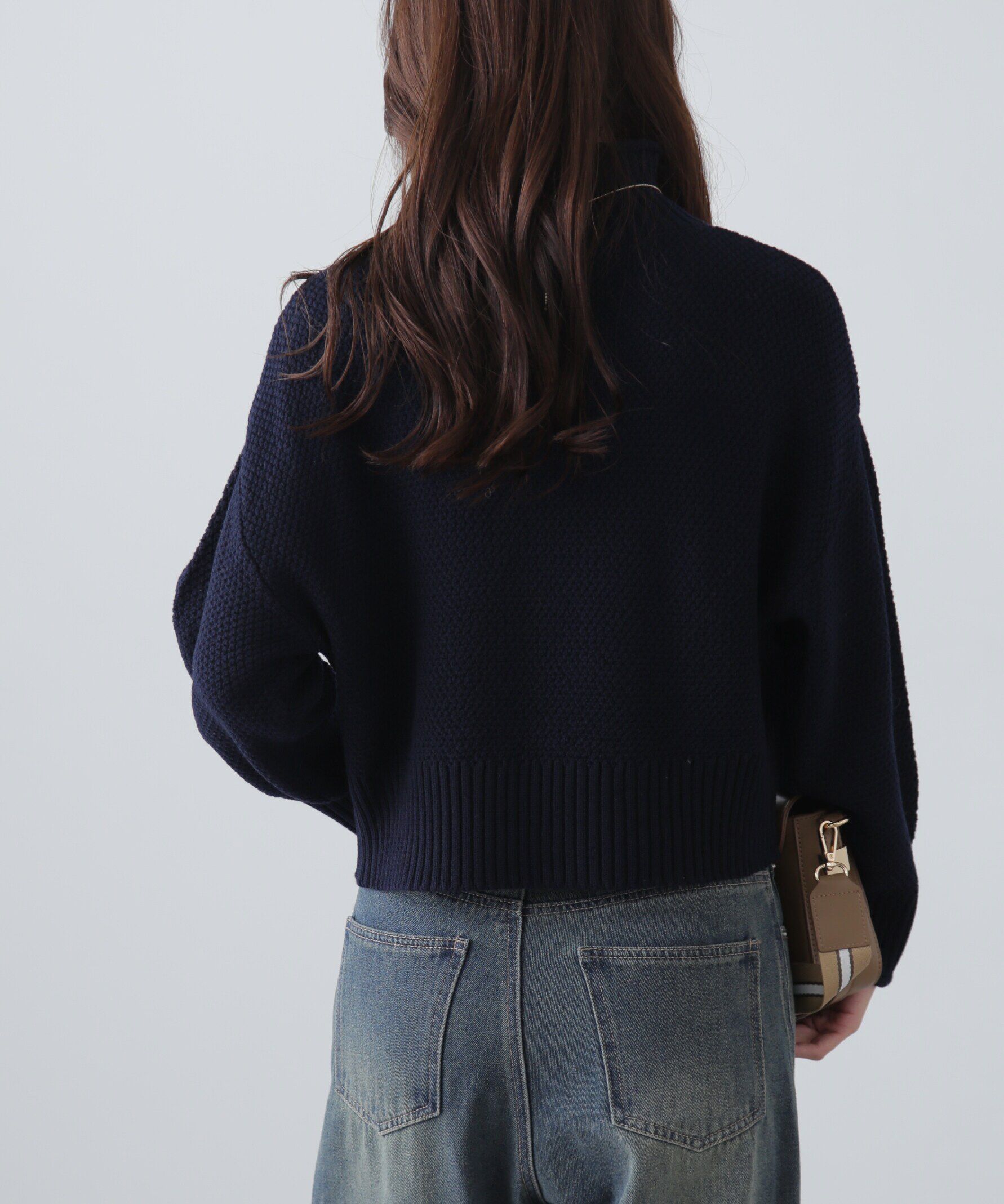  「鹿の子編みハイネックニット」|ニット・セーター|