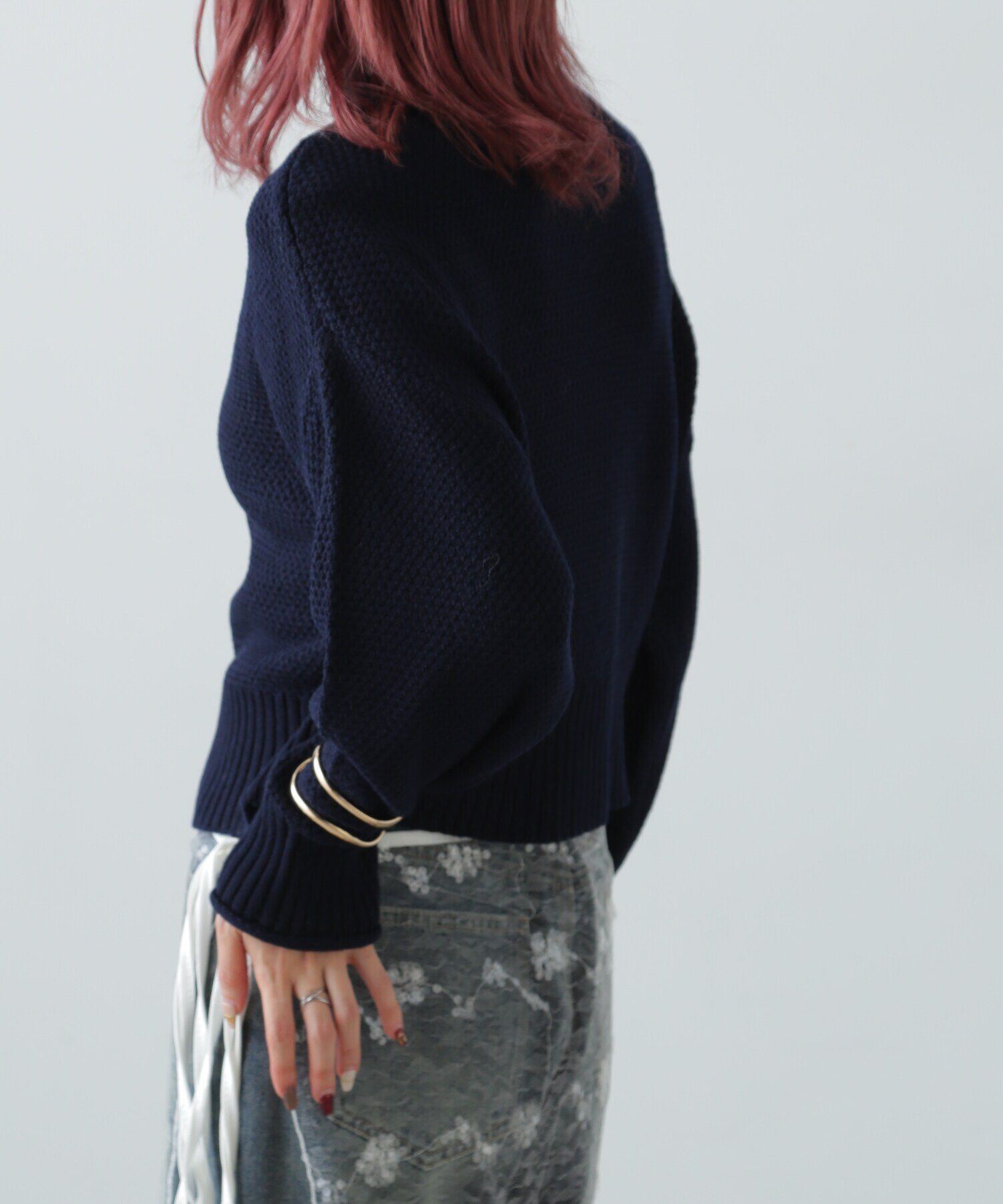  「鹿の子編みハイネックニット」|ニット・セーター|