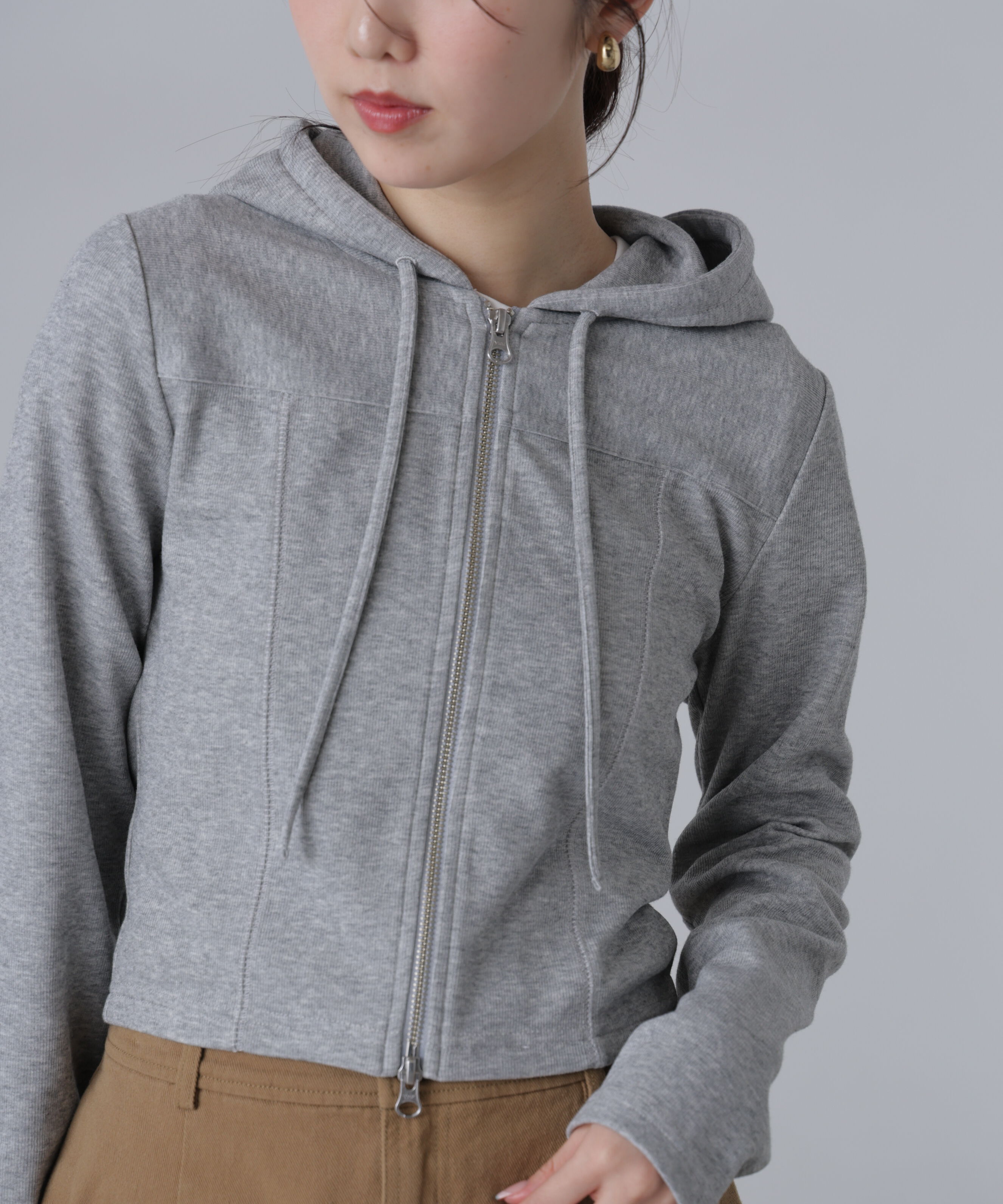  「フィットジップパーカー」|Tシャツ・カットソー|