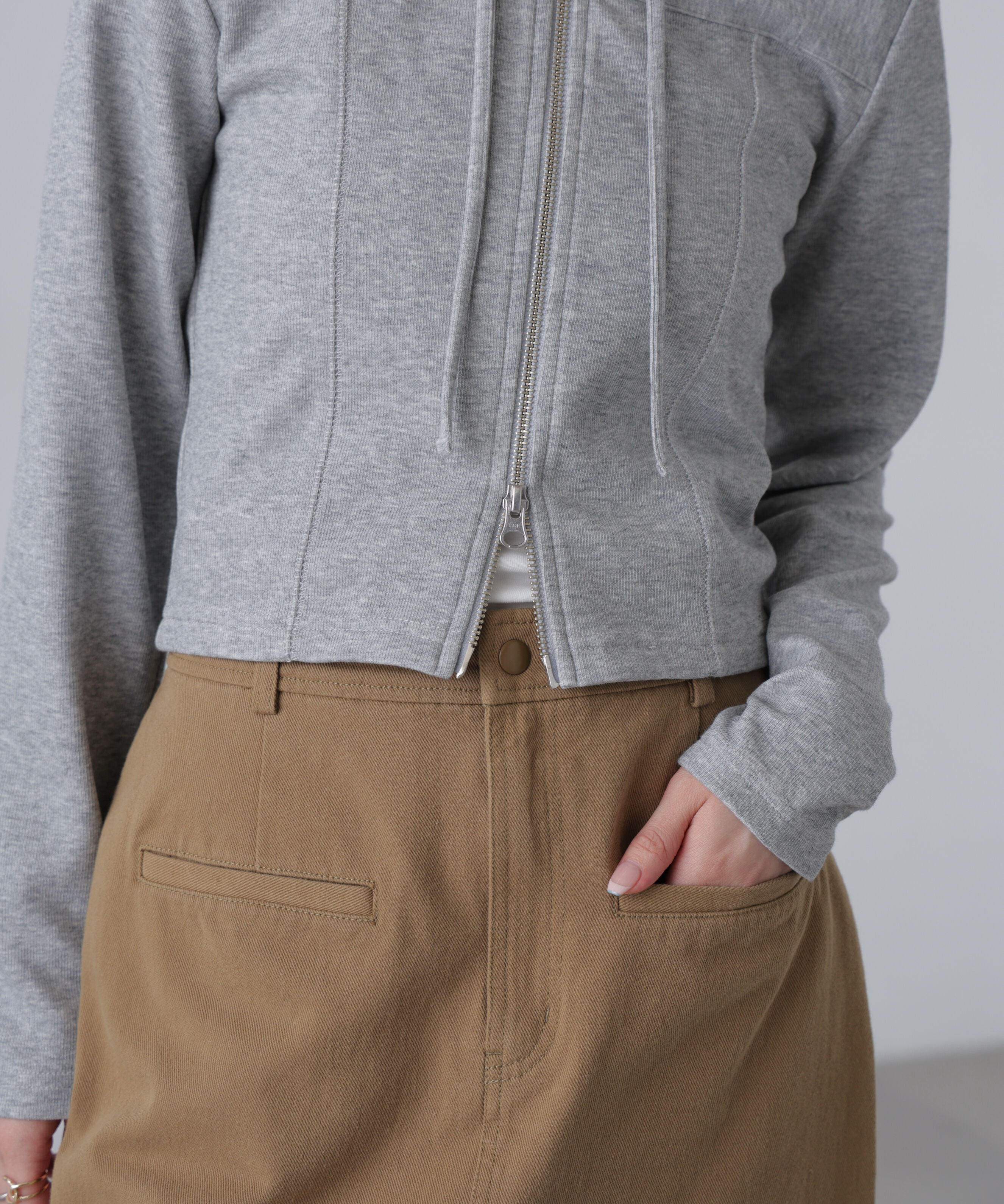  「フィットジップパーカー」|Tシャツ・カットソー|