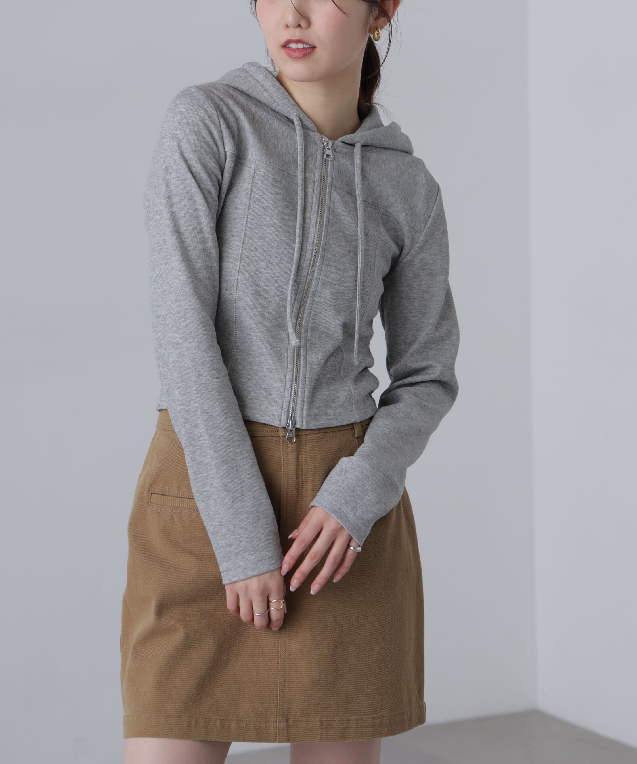  「フィットジップパーカー」|Tシャツ・カットソー|