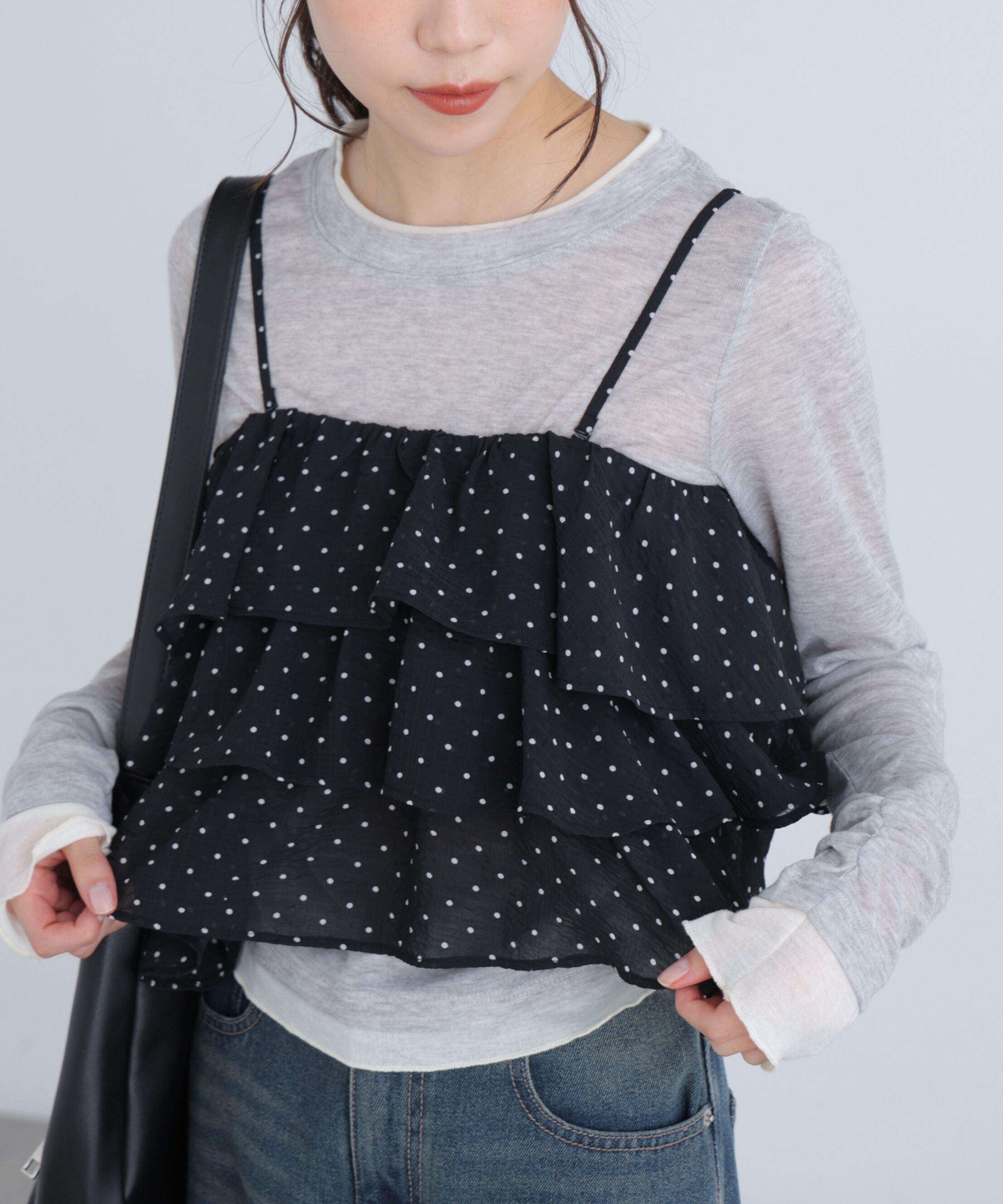  「ティアードフリル2wayビスチェ」|シャツ・ブラウス|ブラックベー 1