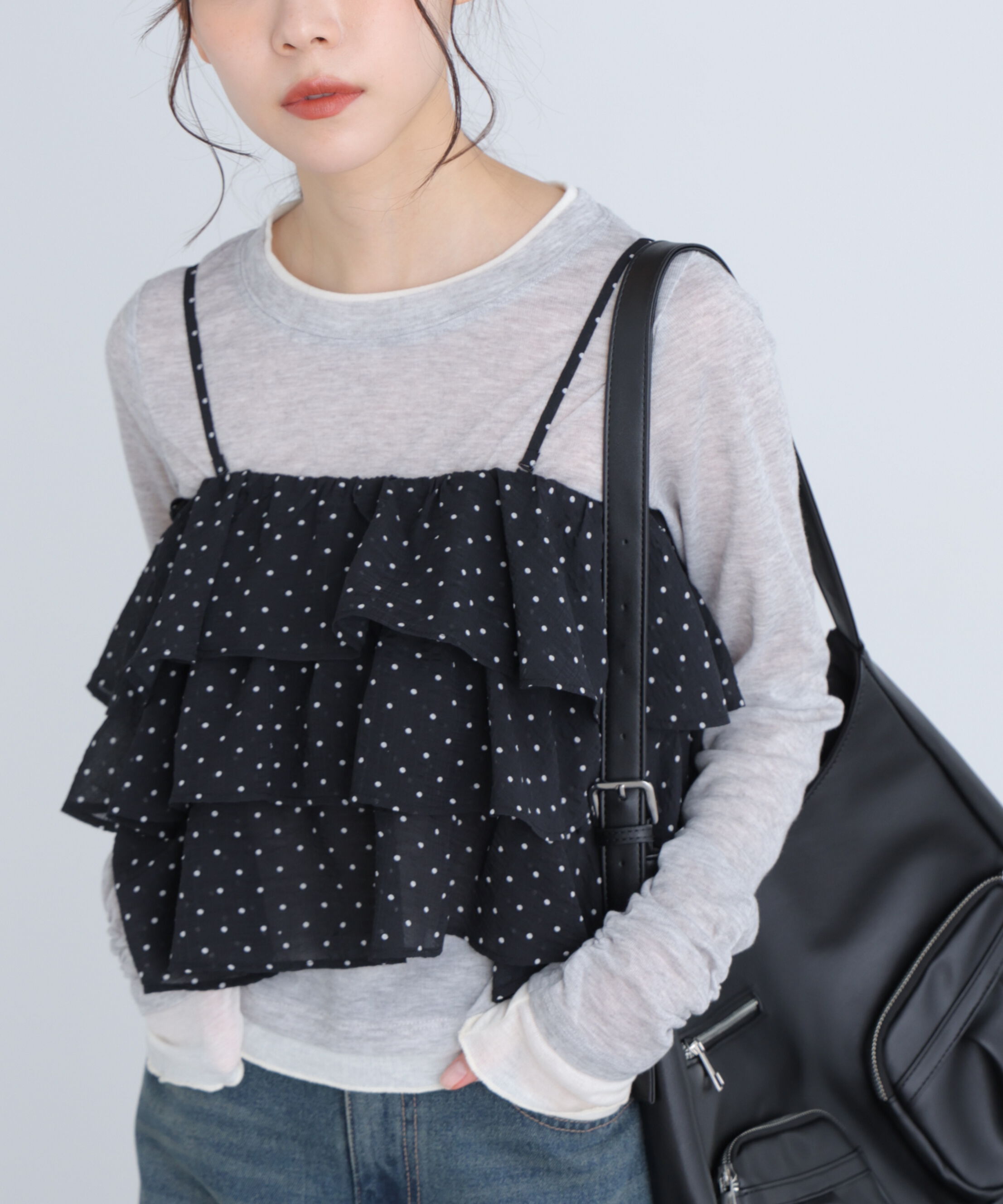  「ティアードフリル2wayビスチェ」|シャツ・ブラウス|