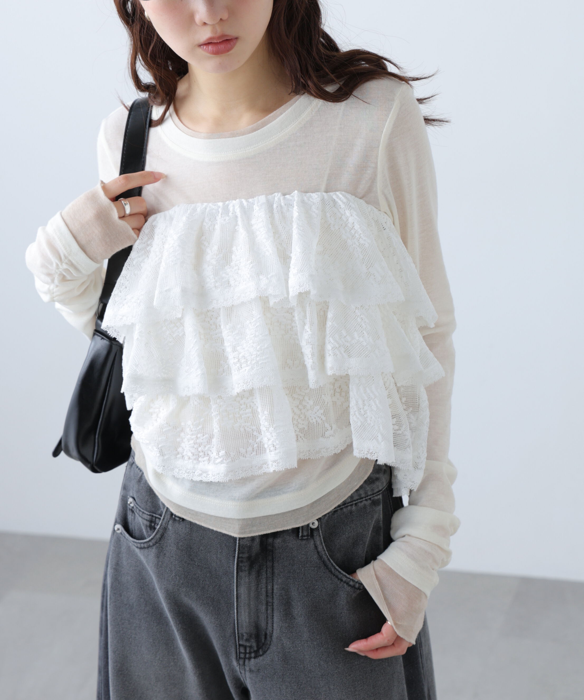  「ティアードフリル2wayビスチェ」|シャツ・ブラウス|