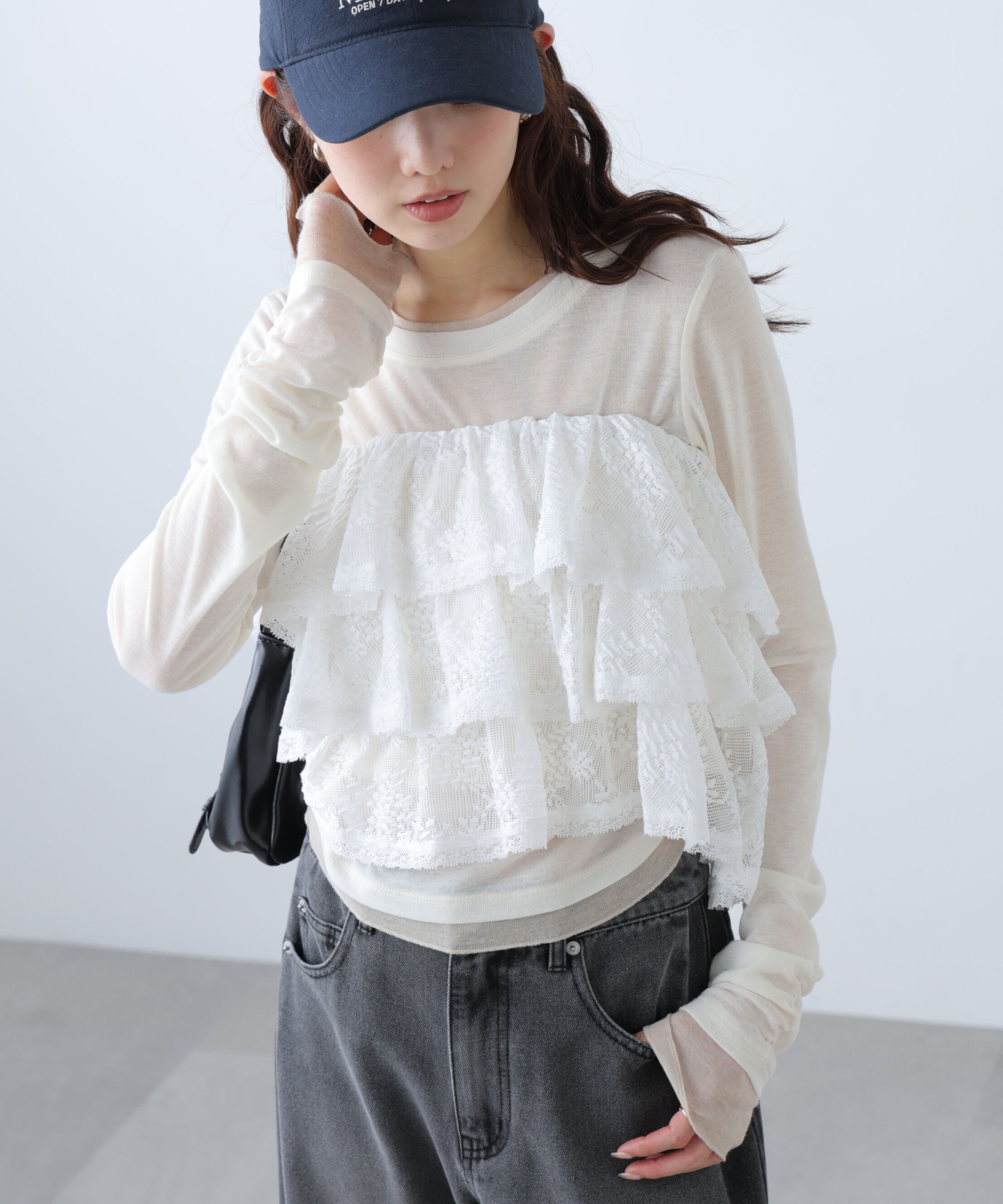  「ティアードフリル2wayビスチェ」|シャツ・ブラウス|