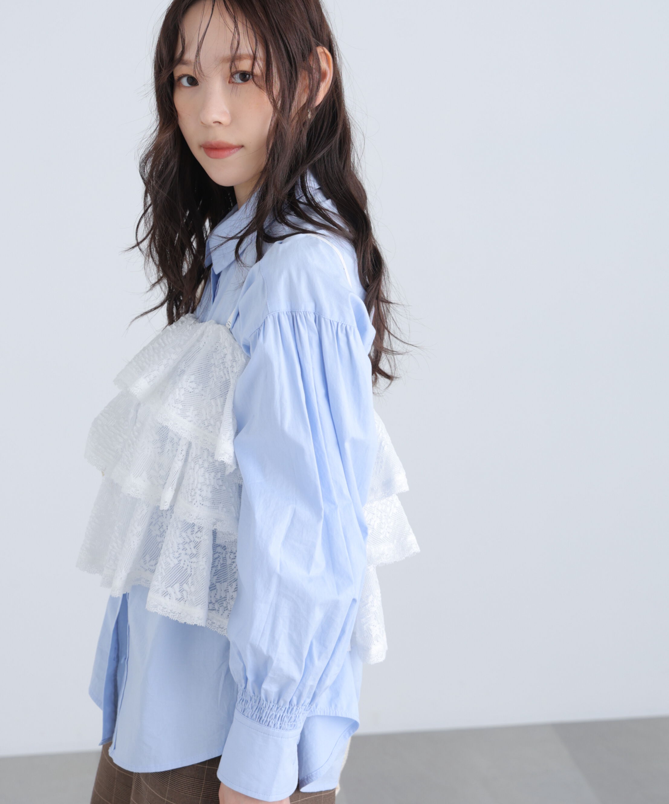  「ティアードフリル2wayビスチェ」|シャツ・ブラウス|