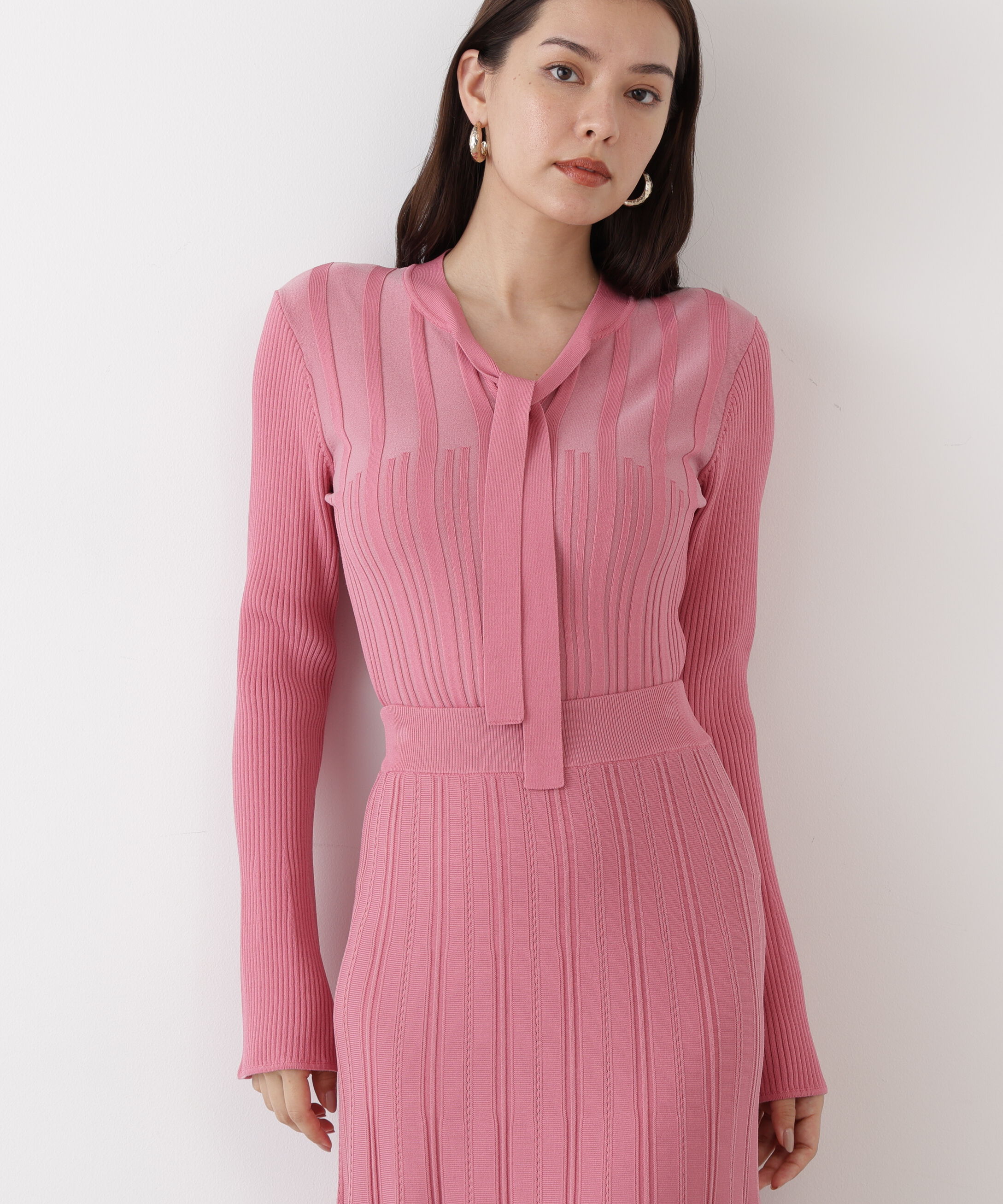  「◆ベルスリーブボウタイニットプルオーバー」|ニット・セーター|