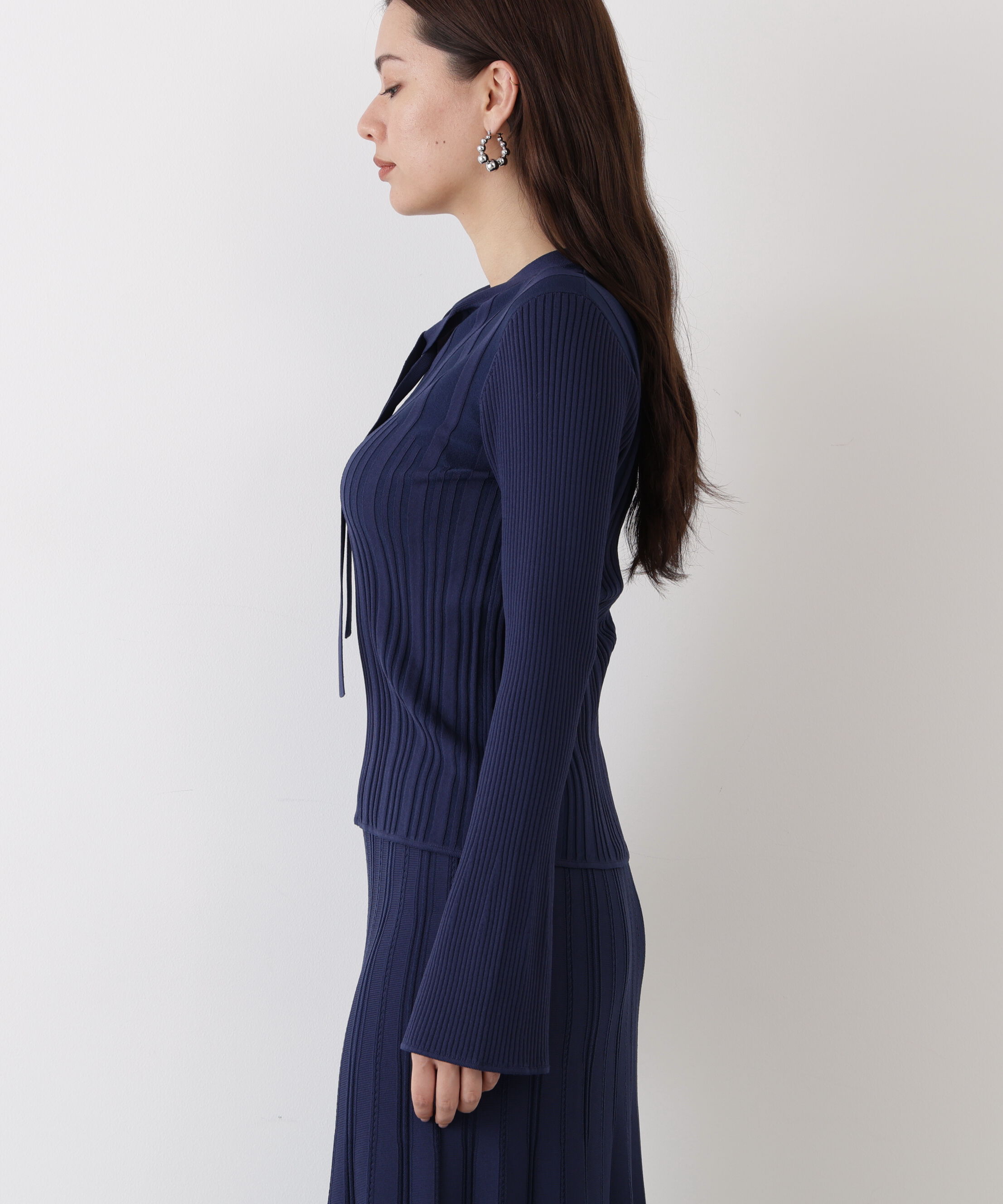  「◆ベルスリーブボウタイニットプルオーバー」|ニット・セーター|