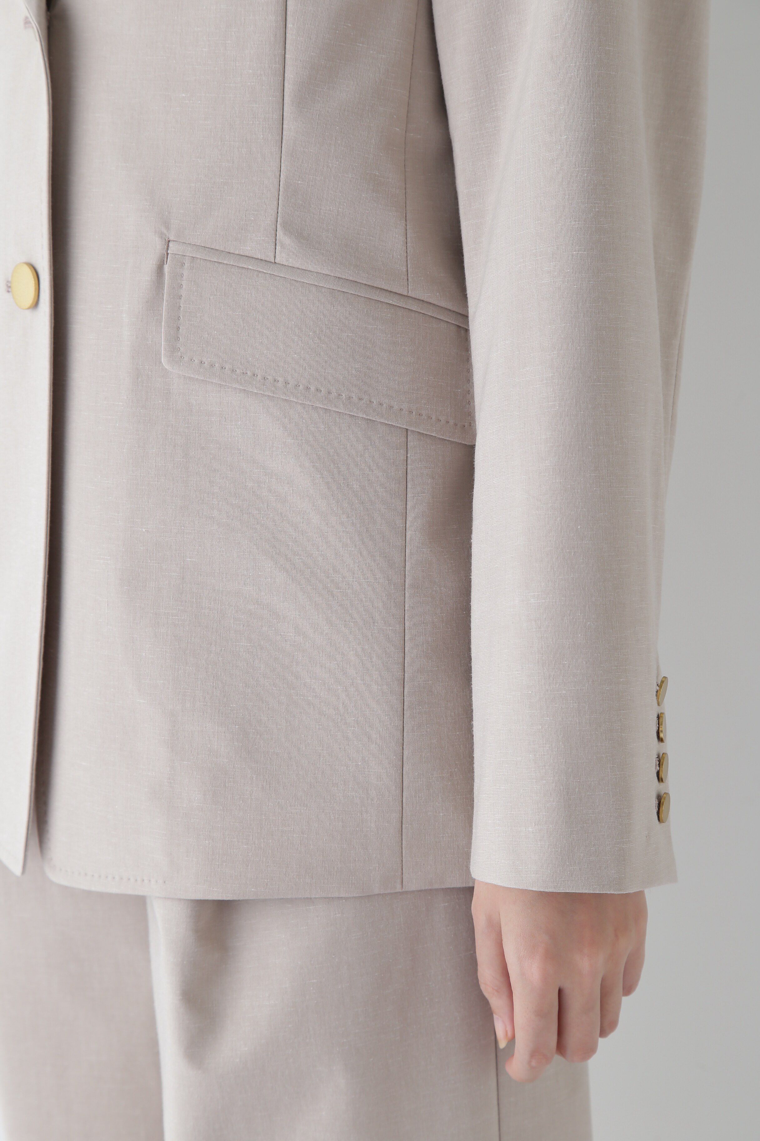  「◆Pレーヨン麻ポプリンテーラードジャケット」|その他|