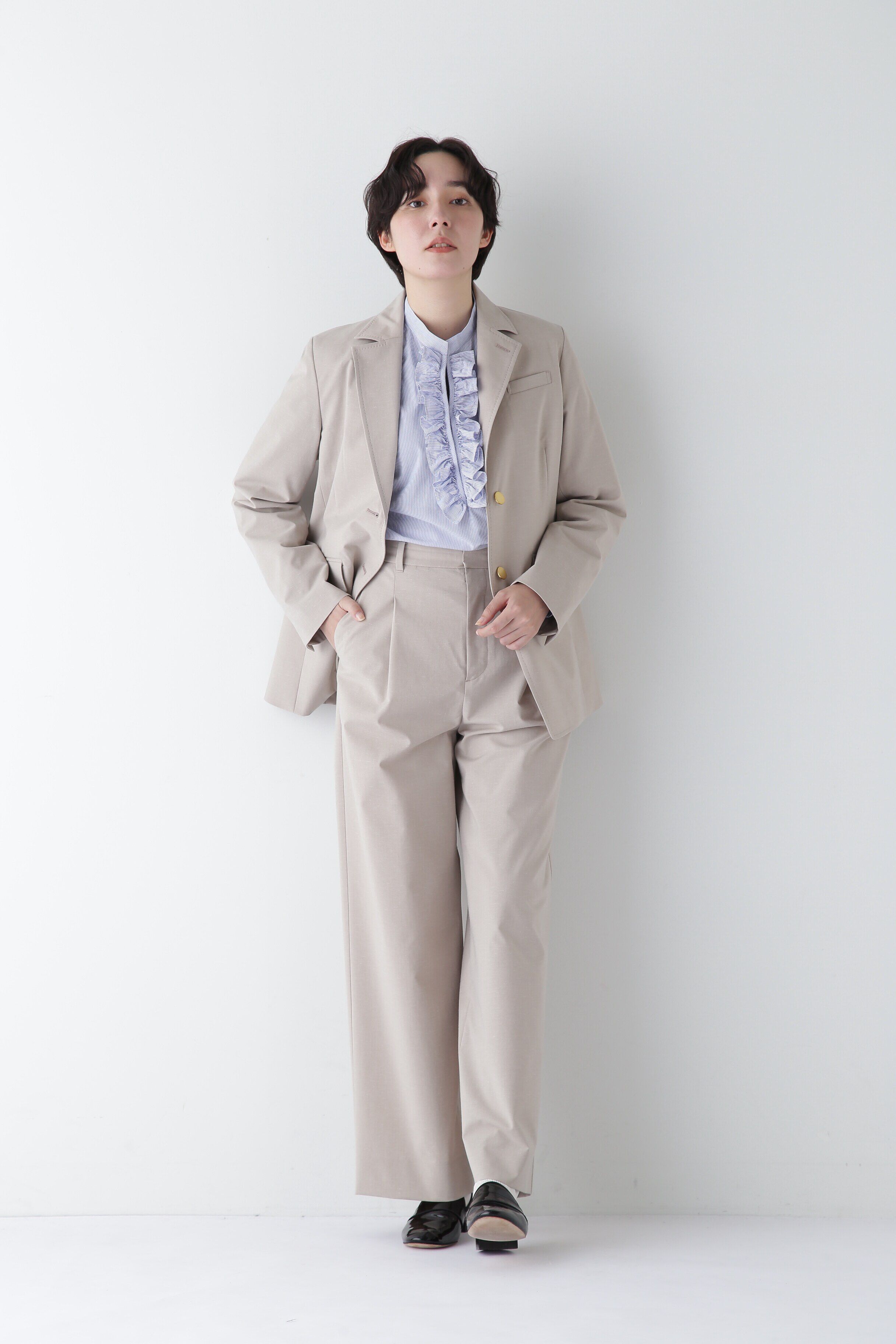  「◆Pレーヨン麻ポプリンテーラードジャケット」|その他|