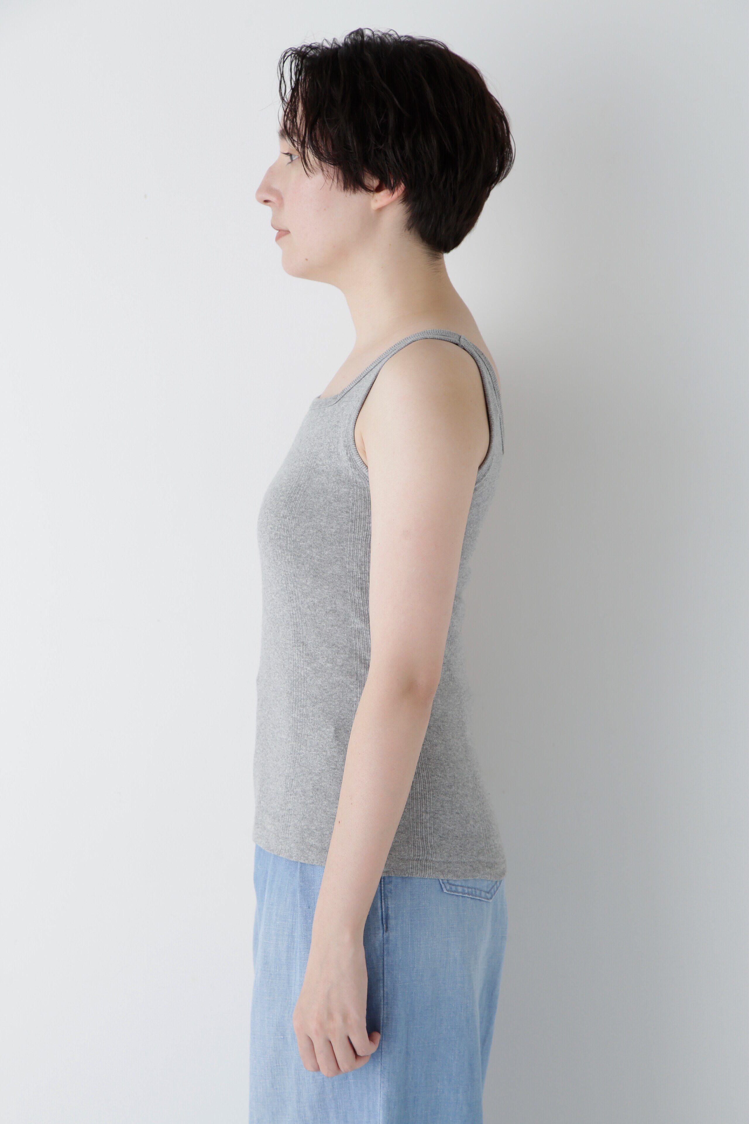  「◆カップ付きスクエアタンクトップ」|Tシャツ・カットソー|