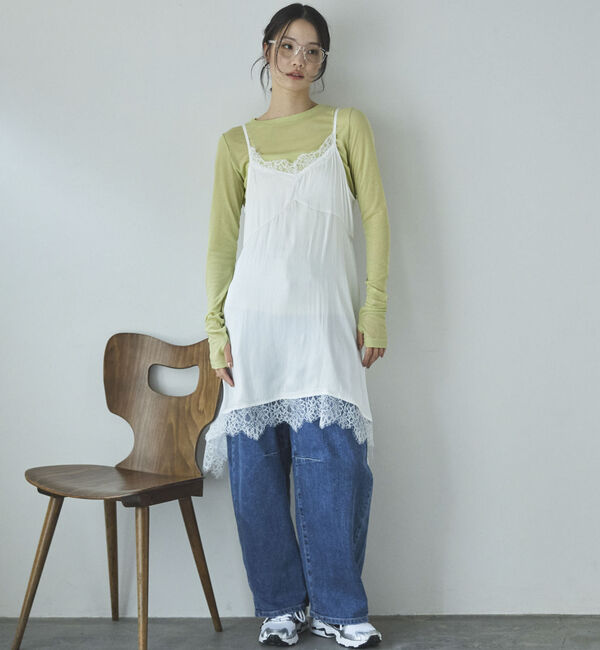 Doux archives「ヴィンテージサテンレースキャミ」|シャツ・ブラウス|