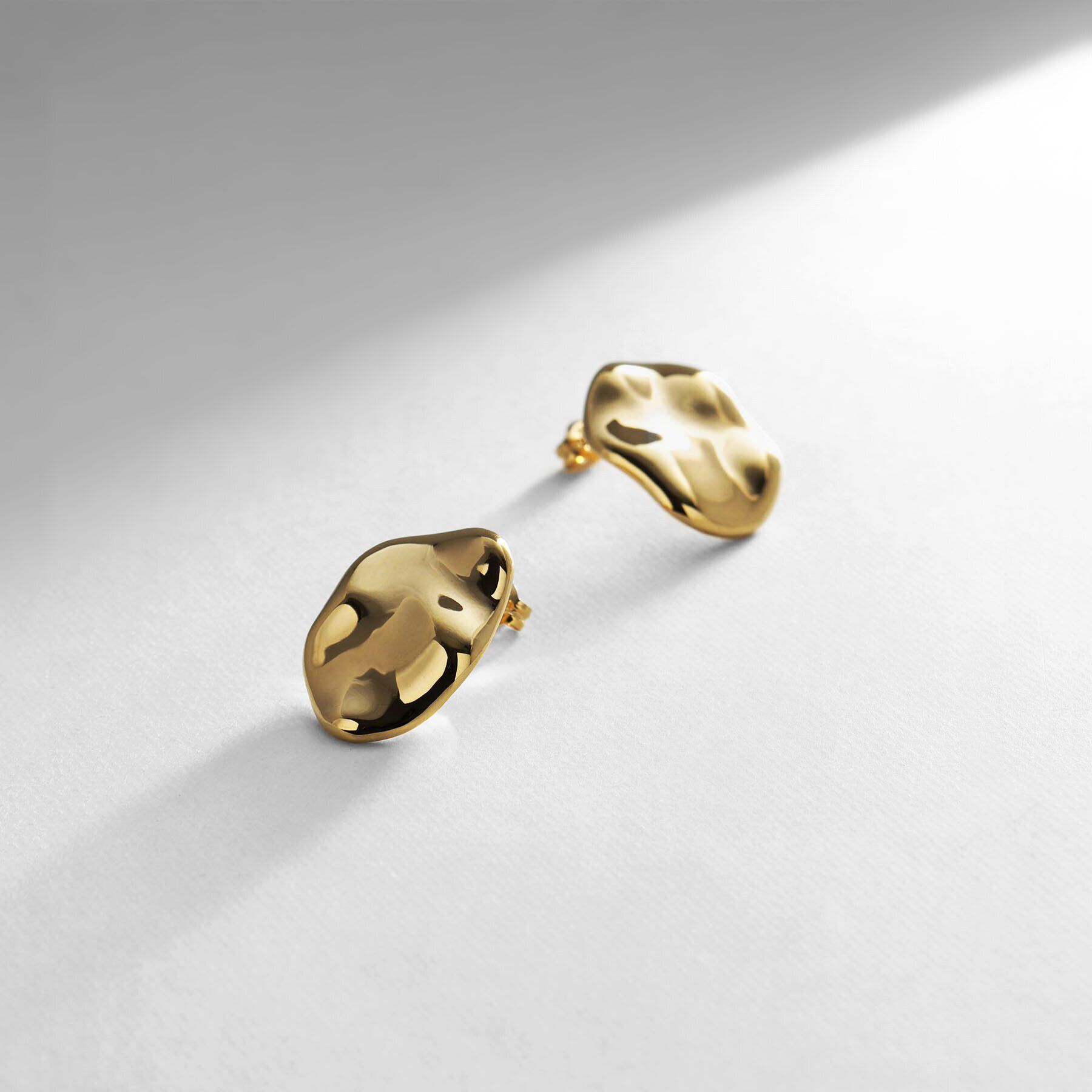 COCOSHNIK ONKITSCH「シルバー ニュアンスピアス アシンメプレート GP」|ピアス|