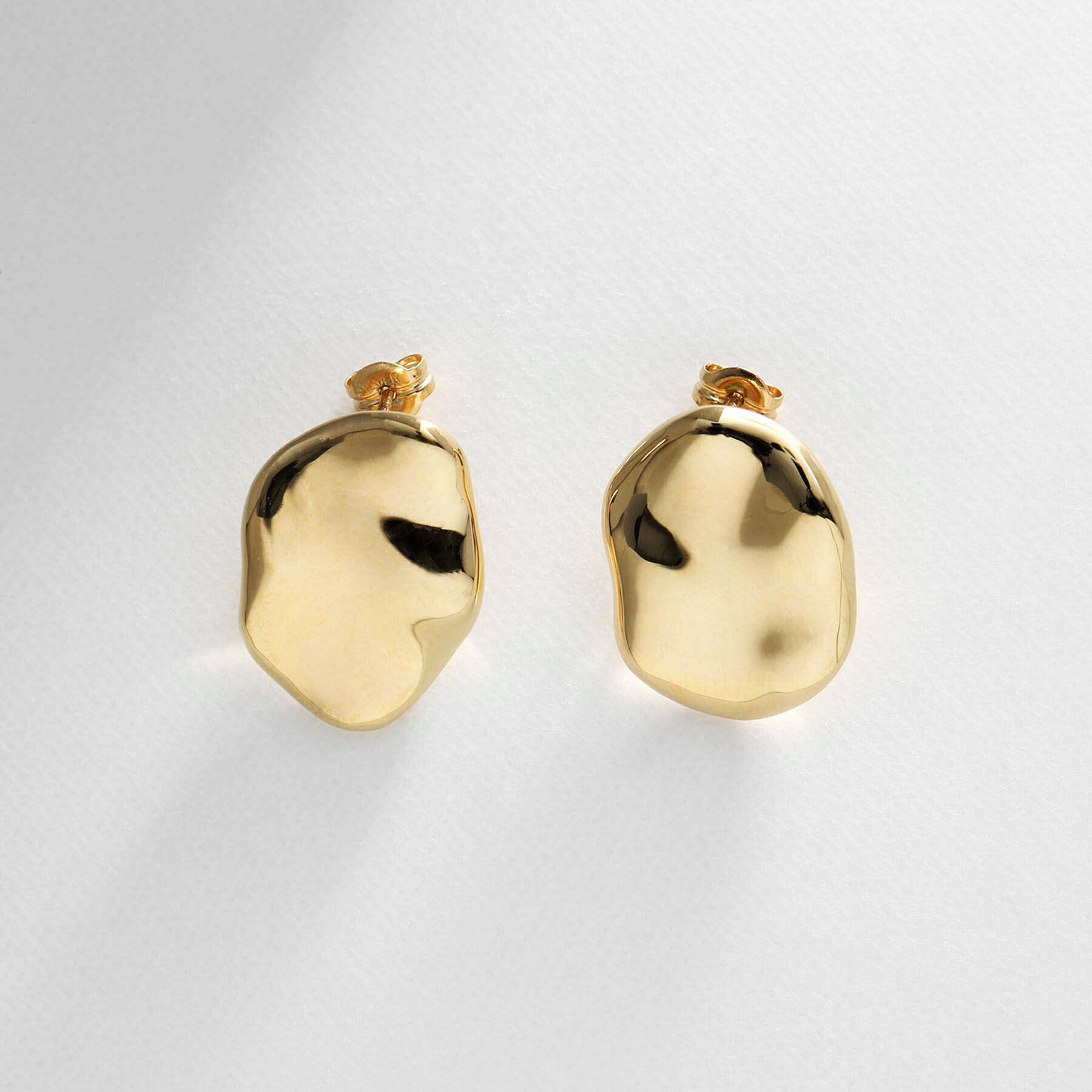 COCOSHNIK ONKITSCH「シルバー ニュアンスピアス アシンメプレート GP」|ピアス|