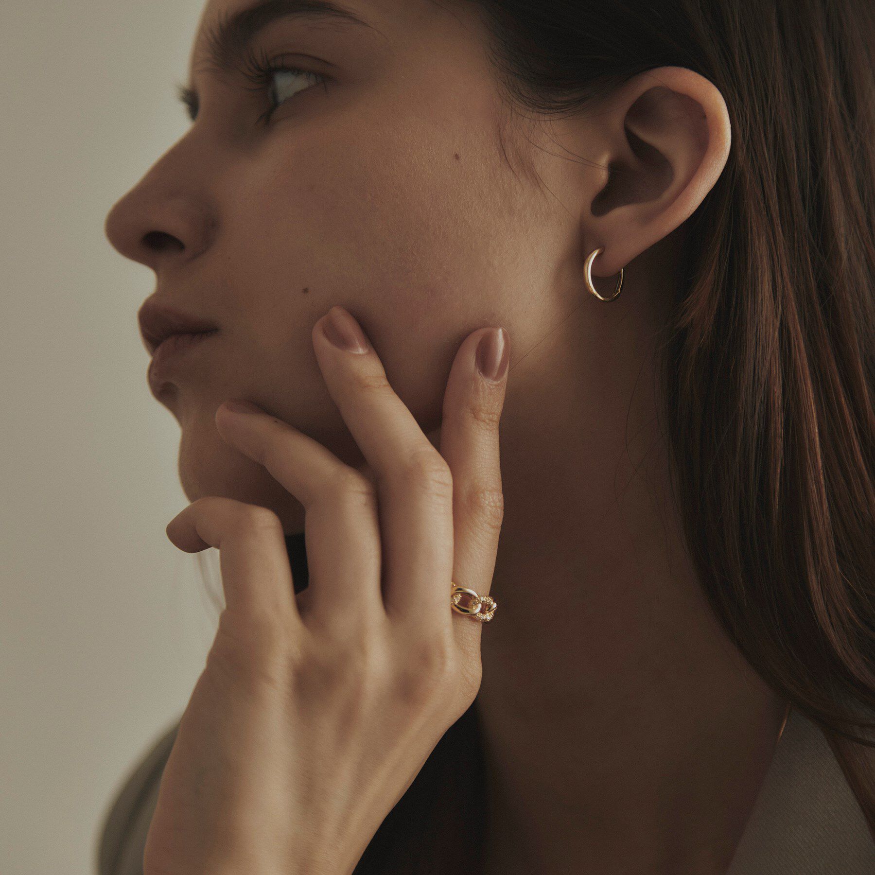 COCOSHNIK「K18甲丸 ワンタッチピアス」|ピアス|