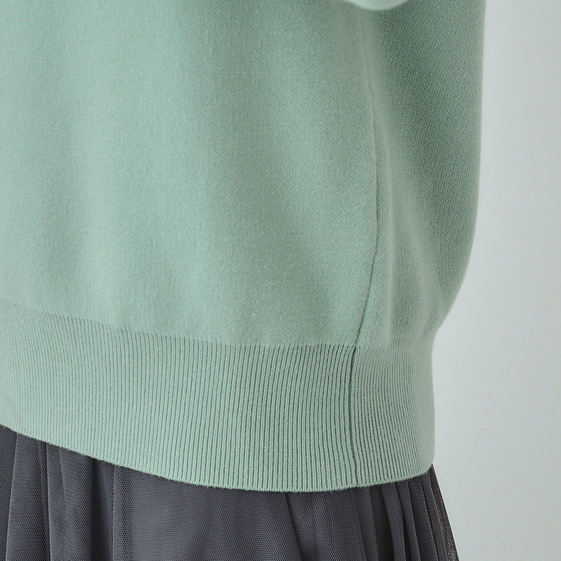 SHOO･LA･RUE「【洗える/ちくちくしにくい/静電気軽減】スウェットライク ロゴニット」|ニット・セーター|