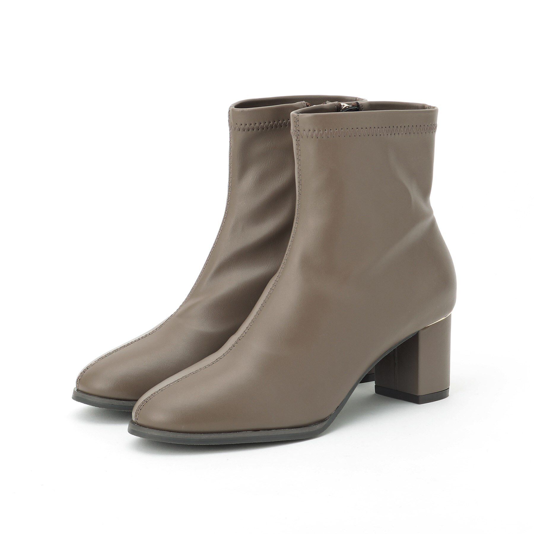 SHOO･LA･RUE「ストレッチブーツ」|ショートブーツ|ブラウン(043)