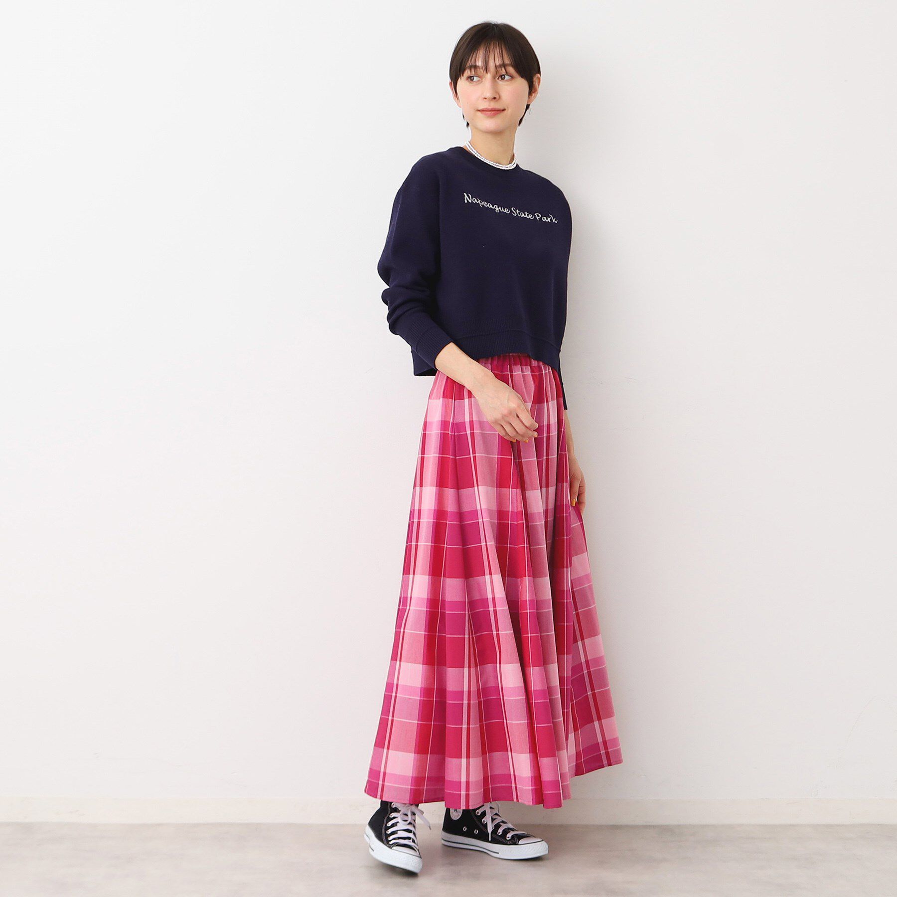 Dessin「【ウエストゴム・4サイズ展開】映えチェック柄スカート（XS～L）」|スカート|