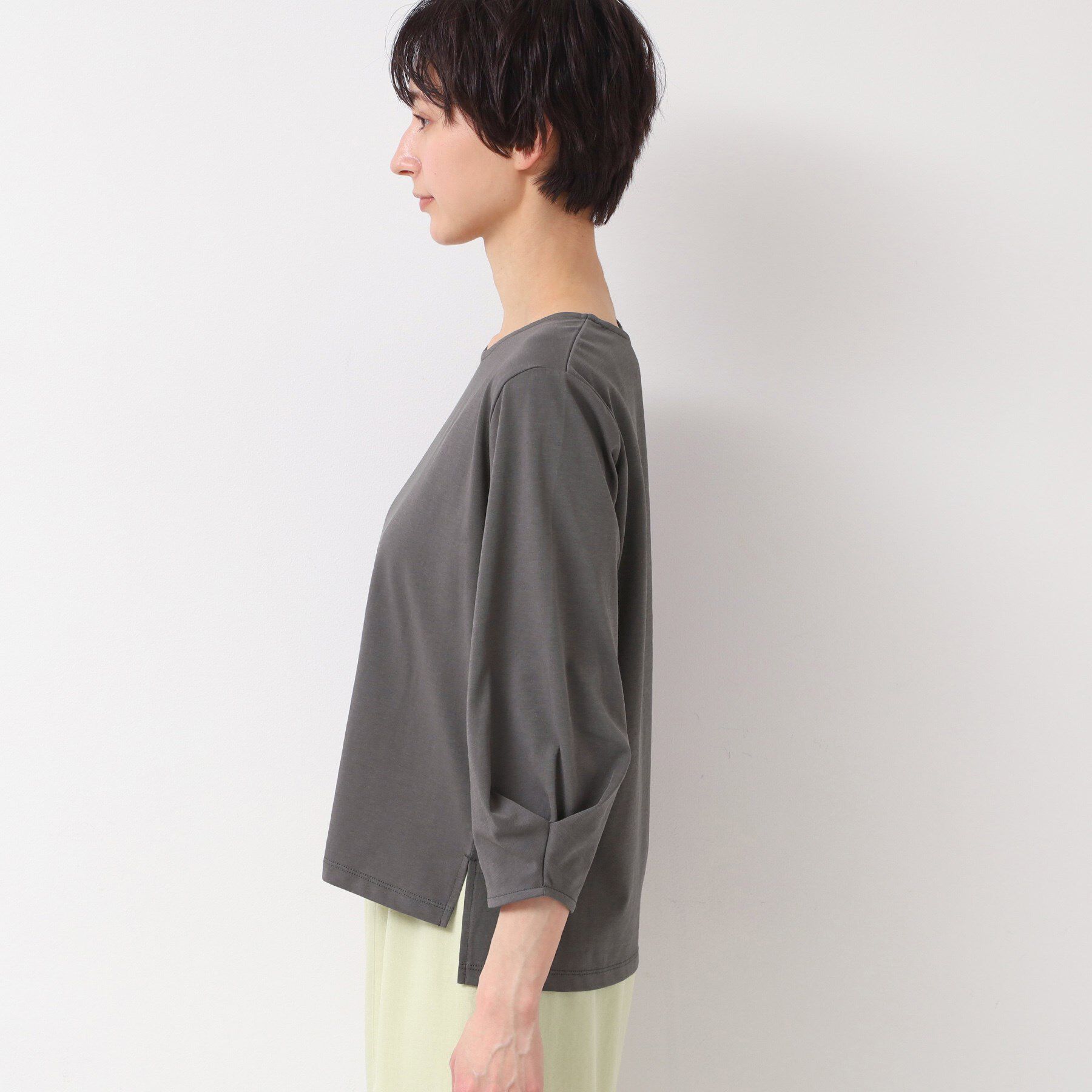 Dessin「【接触冷感・UV・洗える】袖ニュアンスカットソー」|Tシャツ・カットソー|