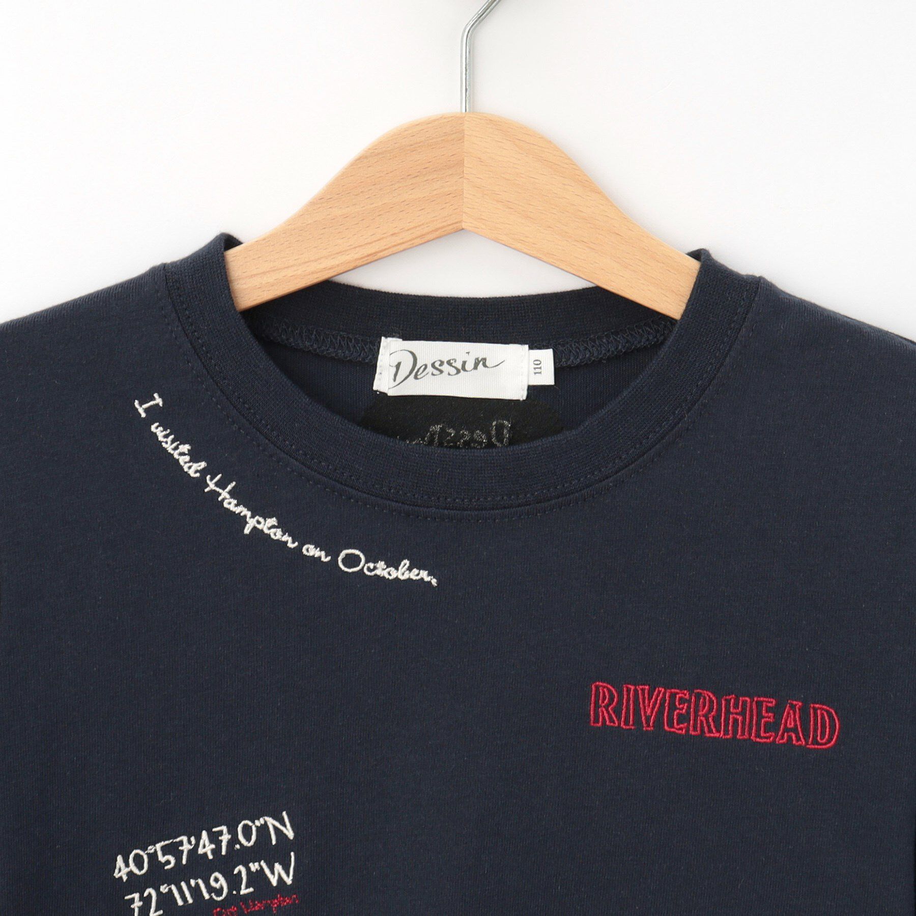 Dessin「【リンクコーデ/洗える】刺繍Tシャツ」|Tシャツ・カットソー|