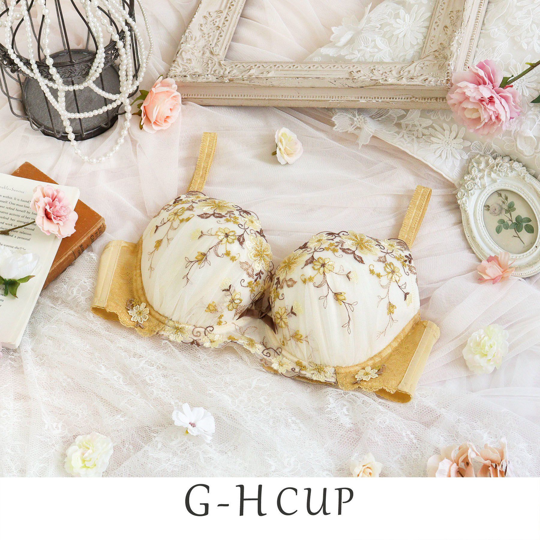 Risa Magli「ジア ブラジャー （G-H） ＜バストアップタイプ＞」|インナー|マスタード(033)