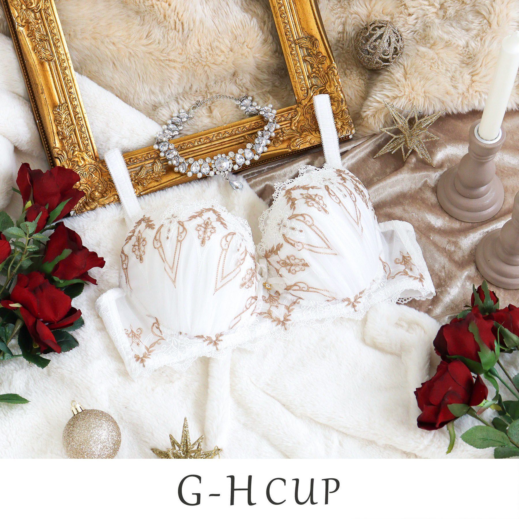 Risa Magli「【ジュエリー】 ブラジャー （G-H） ＜S Make Type＞」|インナー|ホワイト(001)