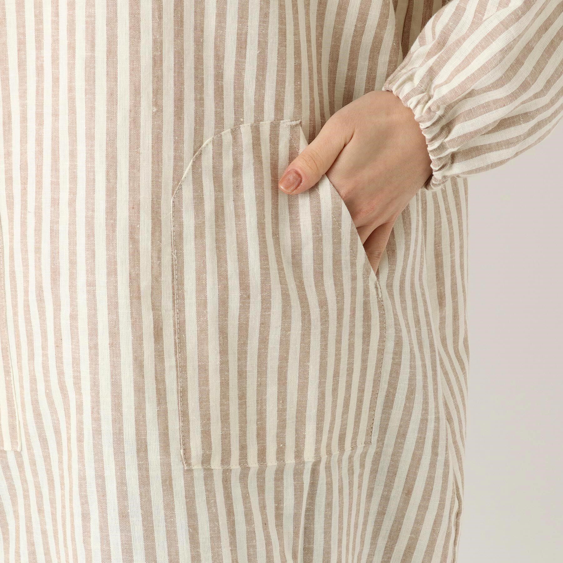 212 KITCHEN STORE「ブロックストライプ リネンコットン スモック NT ＜212Kオリジナル ＞」|食器・キッチングッズ|