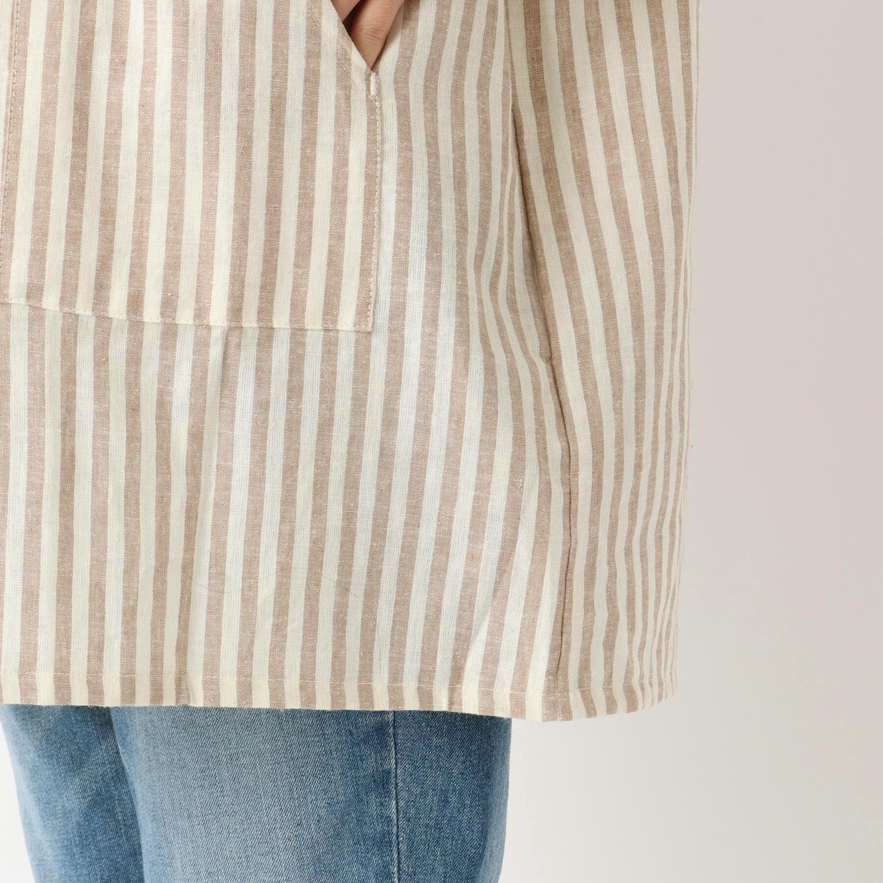 212 KITCHEN STORE「ブロックストライプ リネンコットン スモック NT ＜212Kオリジナル ＞」|食器・キッチングッズ|