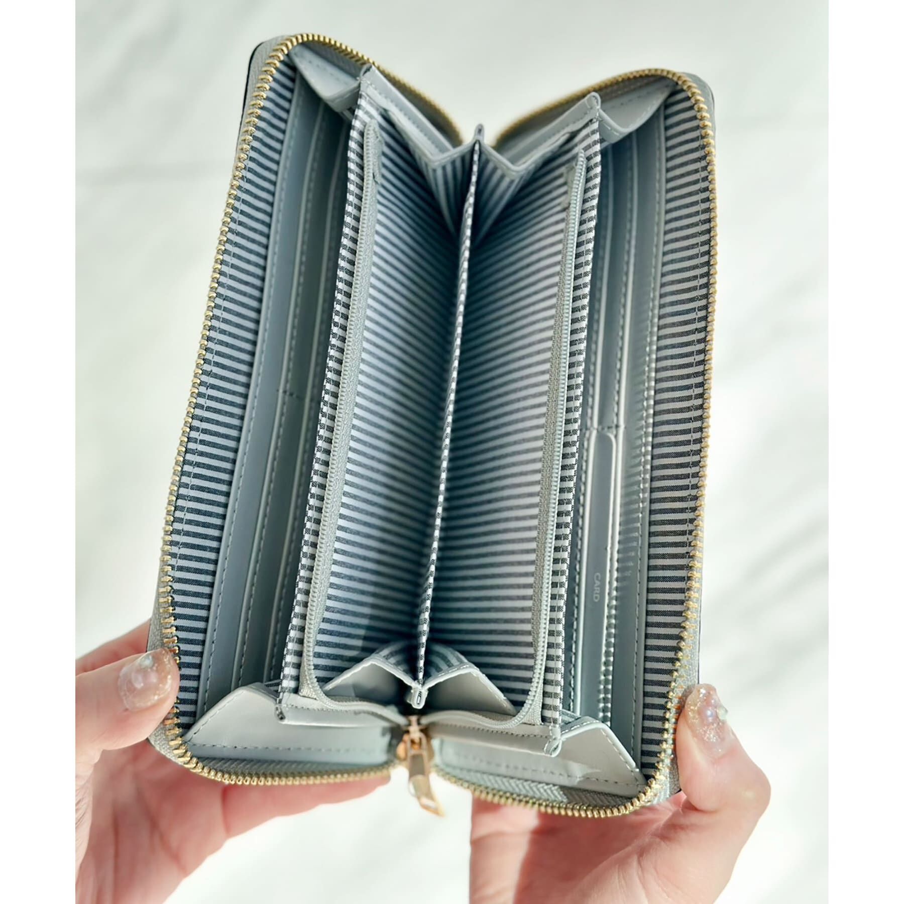 Ober Tashe「角シボロングラウンド長財布」|財布|