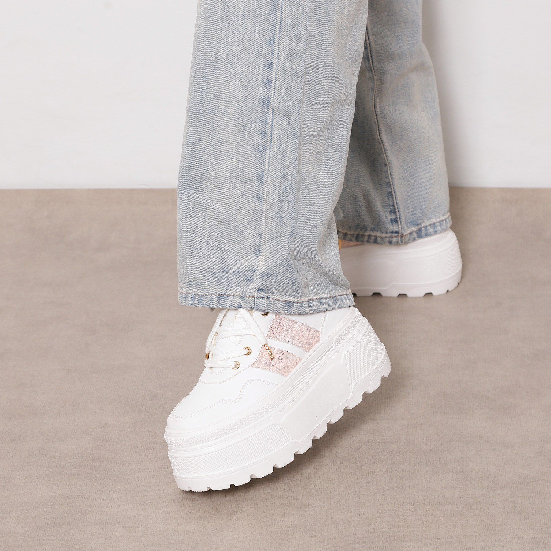 ESPERANZA「ラメライン厚底スニーカー」|スニーカー|