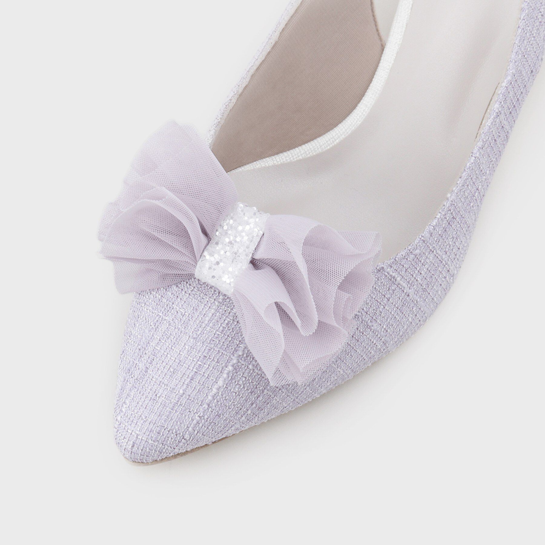 ESPERANZA「シフォンリボン付きバックストラップパンプス」|パンプス|