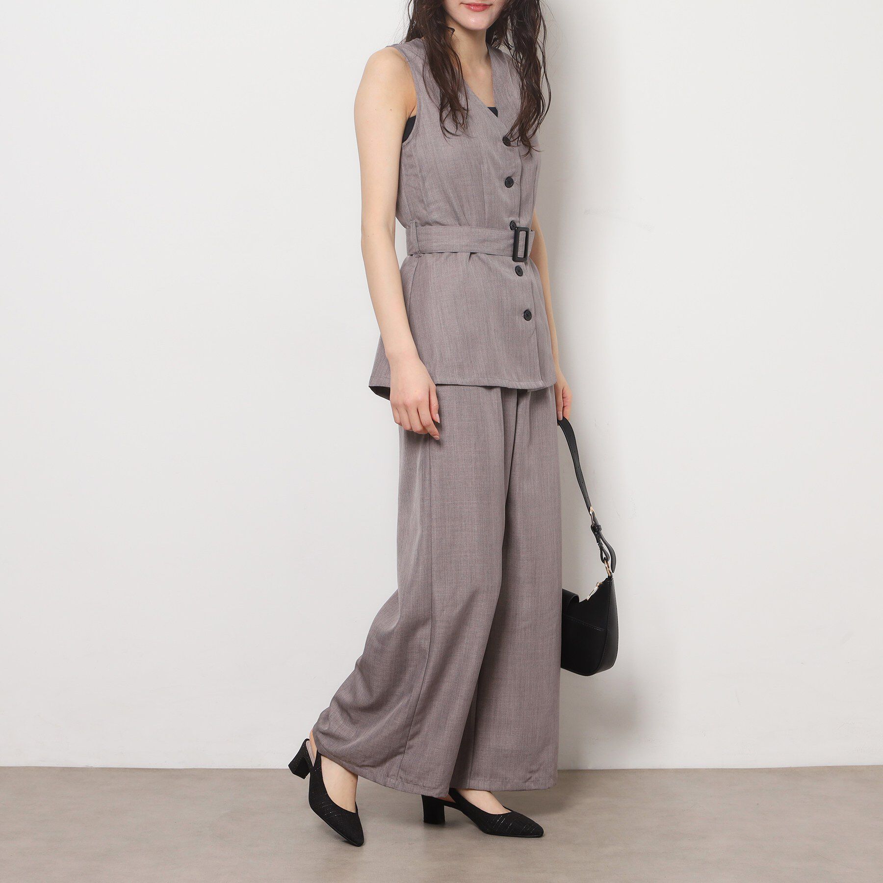 ESPERANZA「シフォンリボン付きバックストラップパンプス」|パンプス|