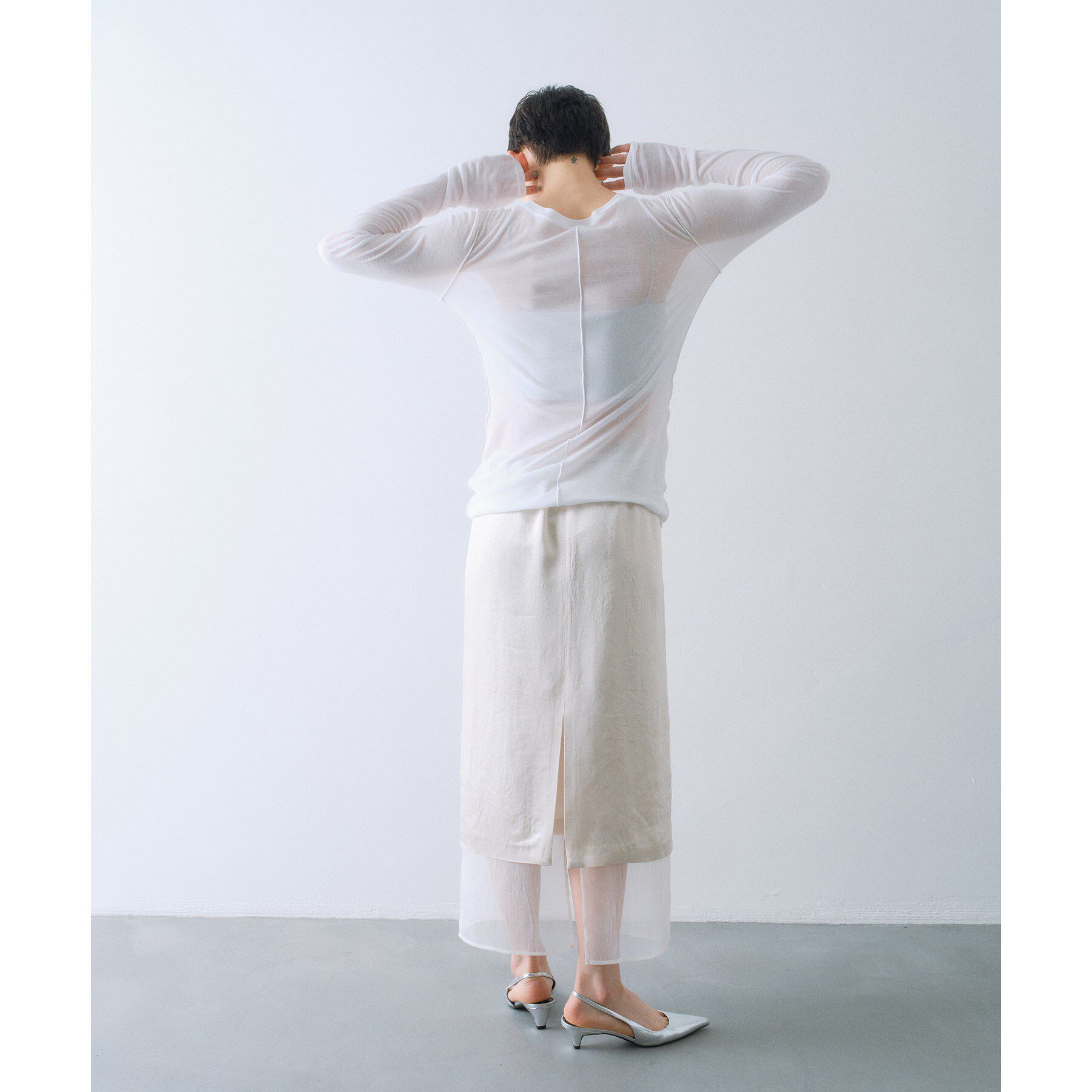 CODE A「sheer washer layered skirt」|スカート|