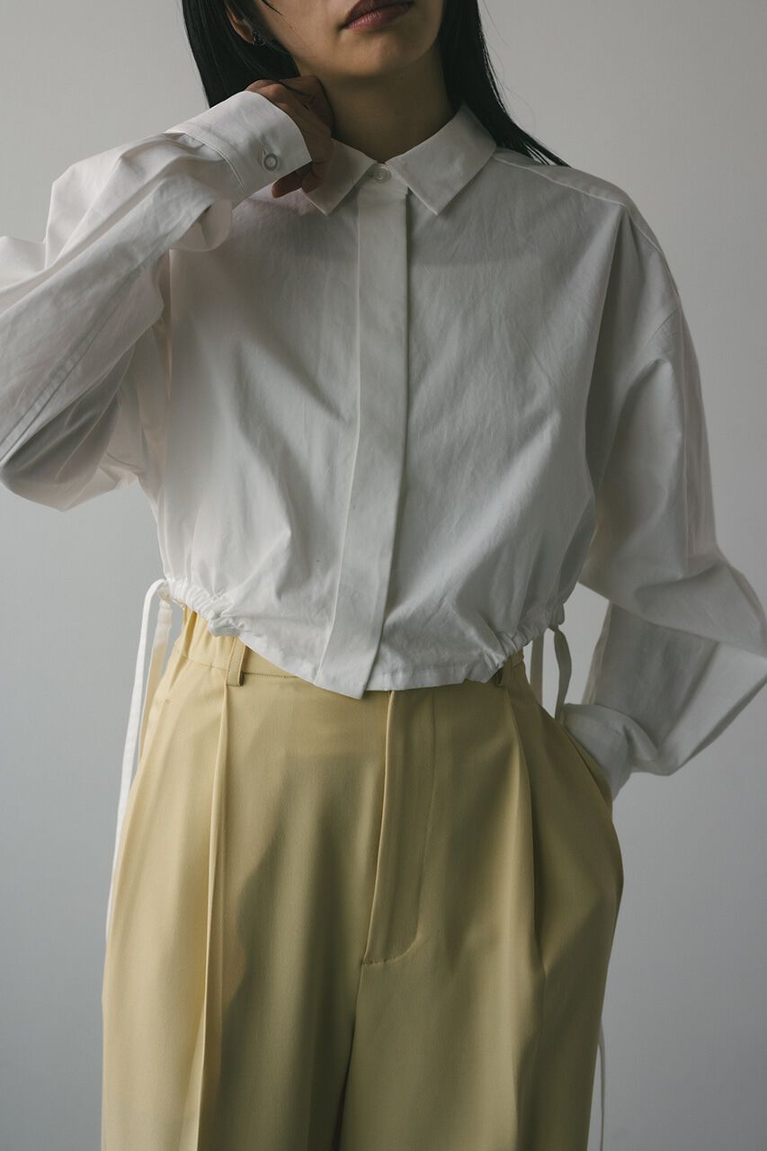 STYLEMIXER「ヘムギャザーショートシャツ」|シャツ・ブラウス|