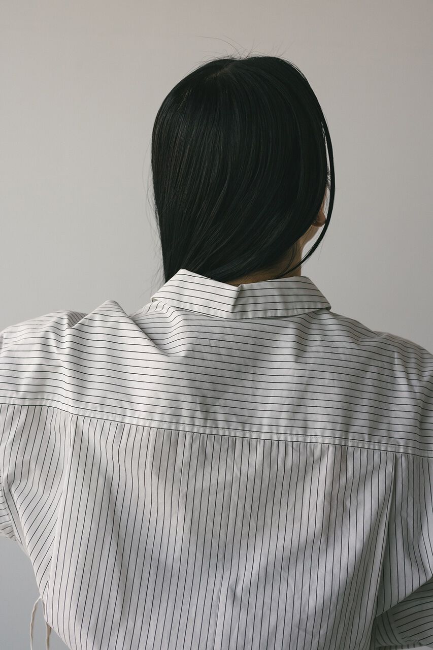 STYLEMIXER「ヘムギャザーショートシャツ」|シャツ・ブラウス|