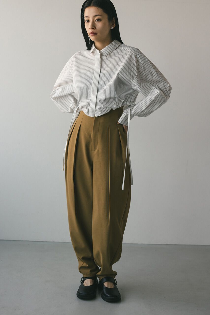 STYLEMIXER「ヘムギャザーショートシャツ」|シャツ・ブラウス|