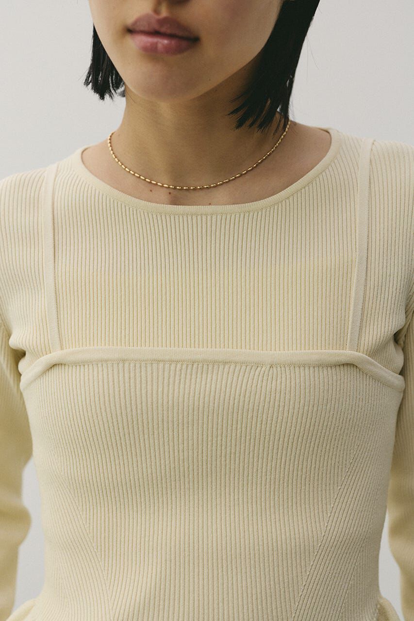 STYLEMIXER「2ピースペプラムドライニット」|ニット・セーター|